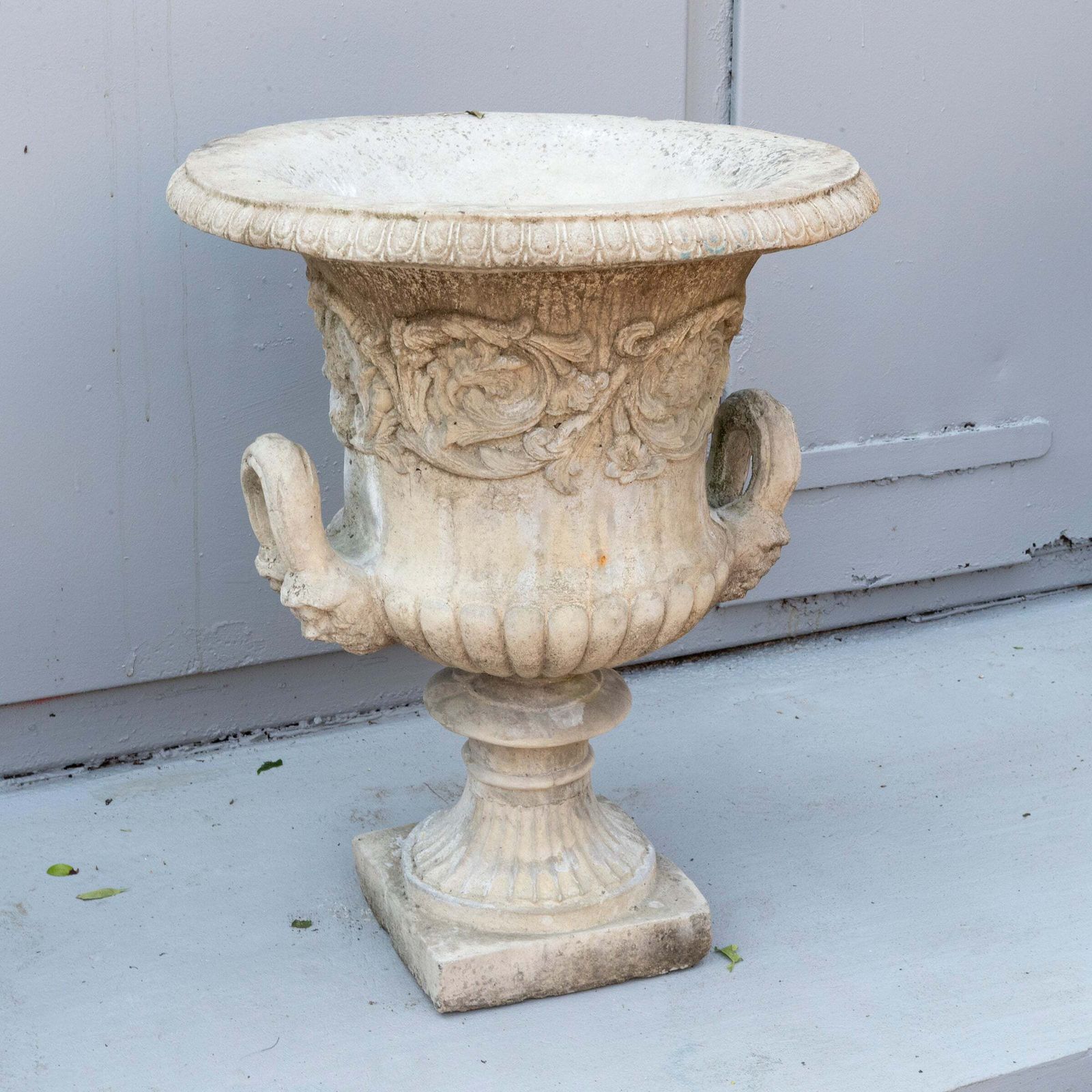 Antique Stoneware Ornate Urn, 1800s photo vinterior