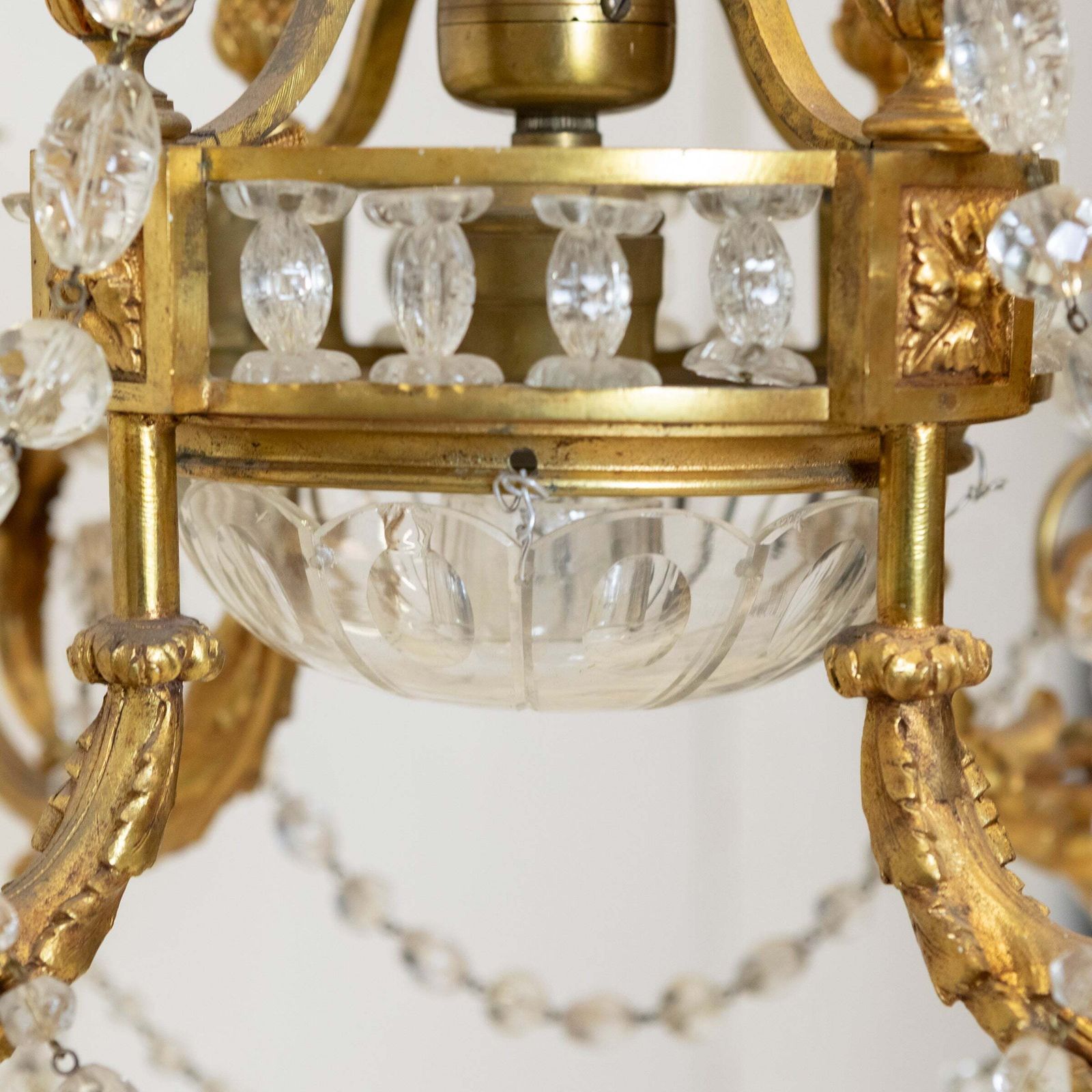 Antique French Crystal Chandelier photo Lighting