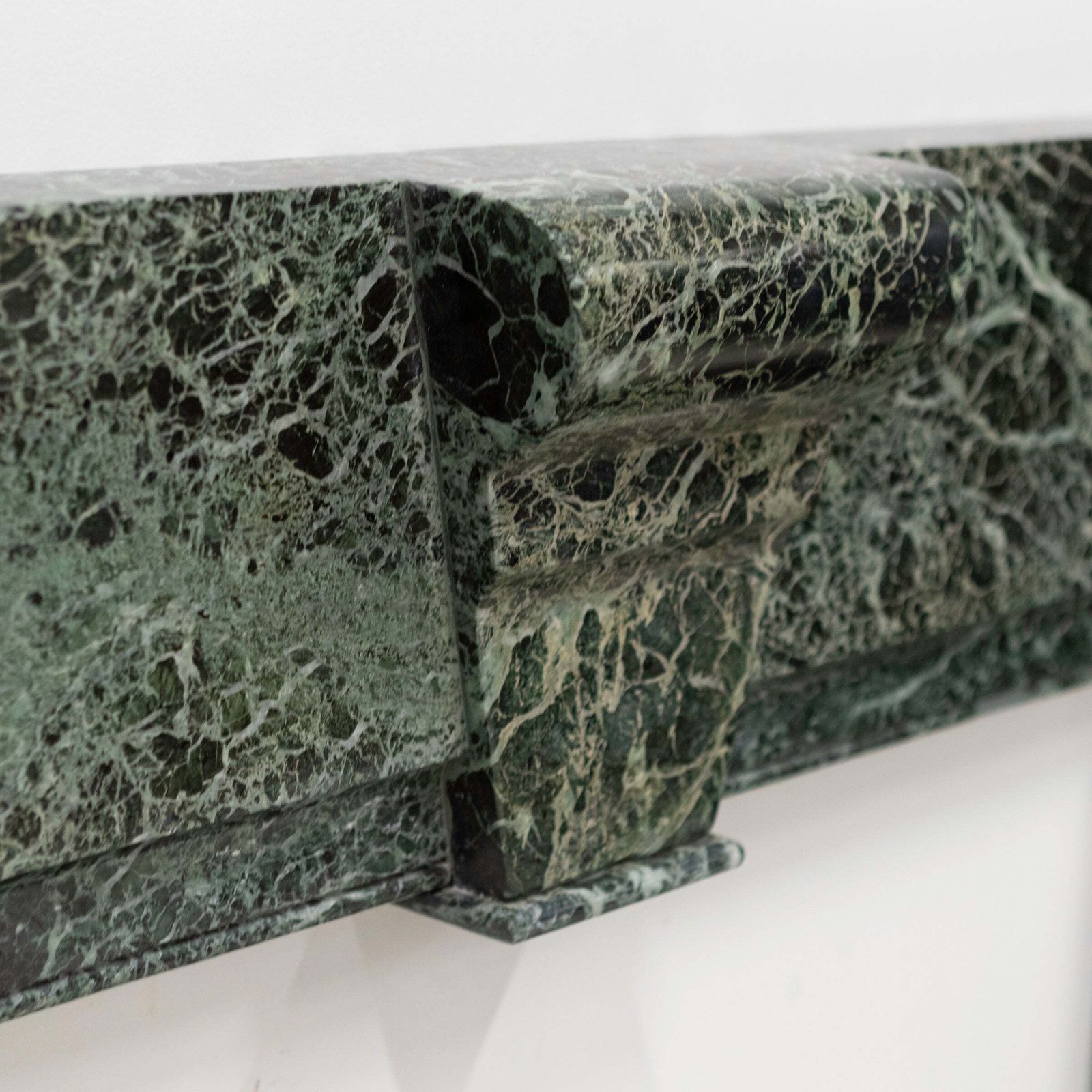Large Green Verde Marble Fireplace Surround photo vinterior
