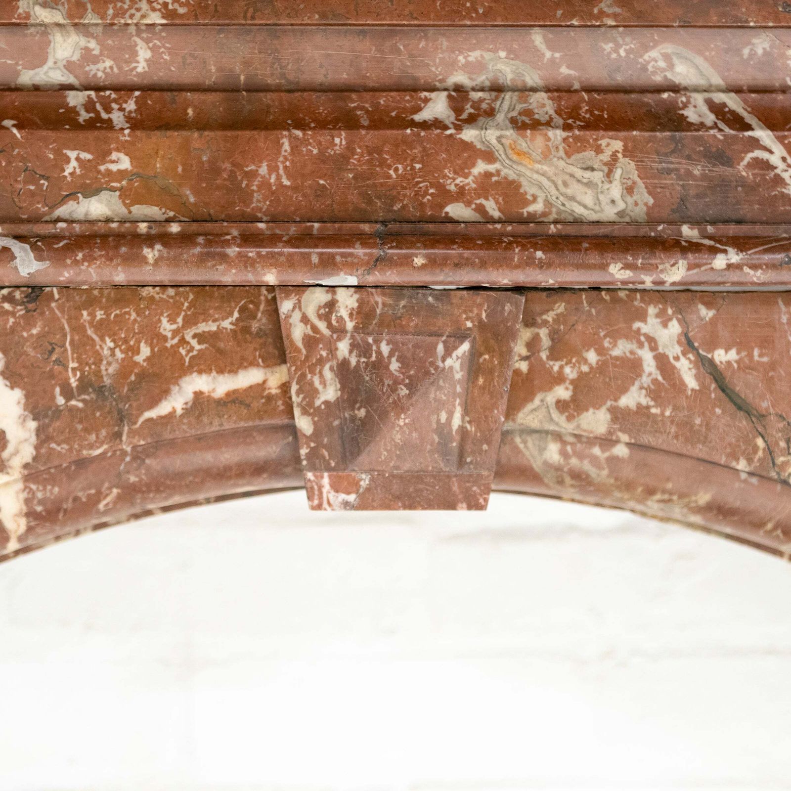 Antique Victorian Arched Rouge Royal Marble Surround photo vinterior
