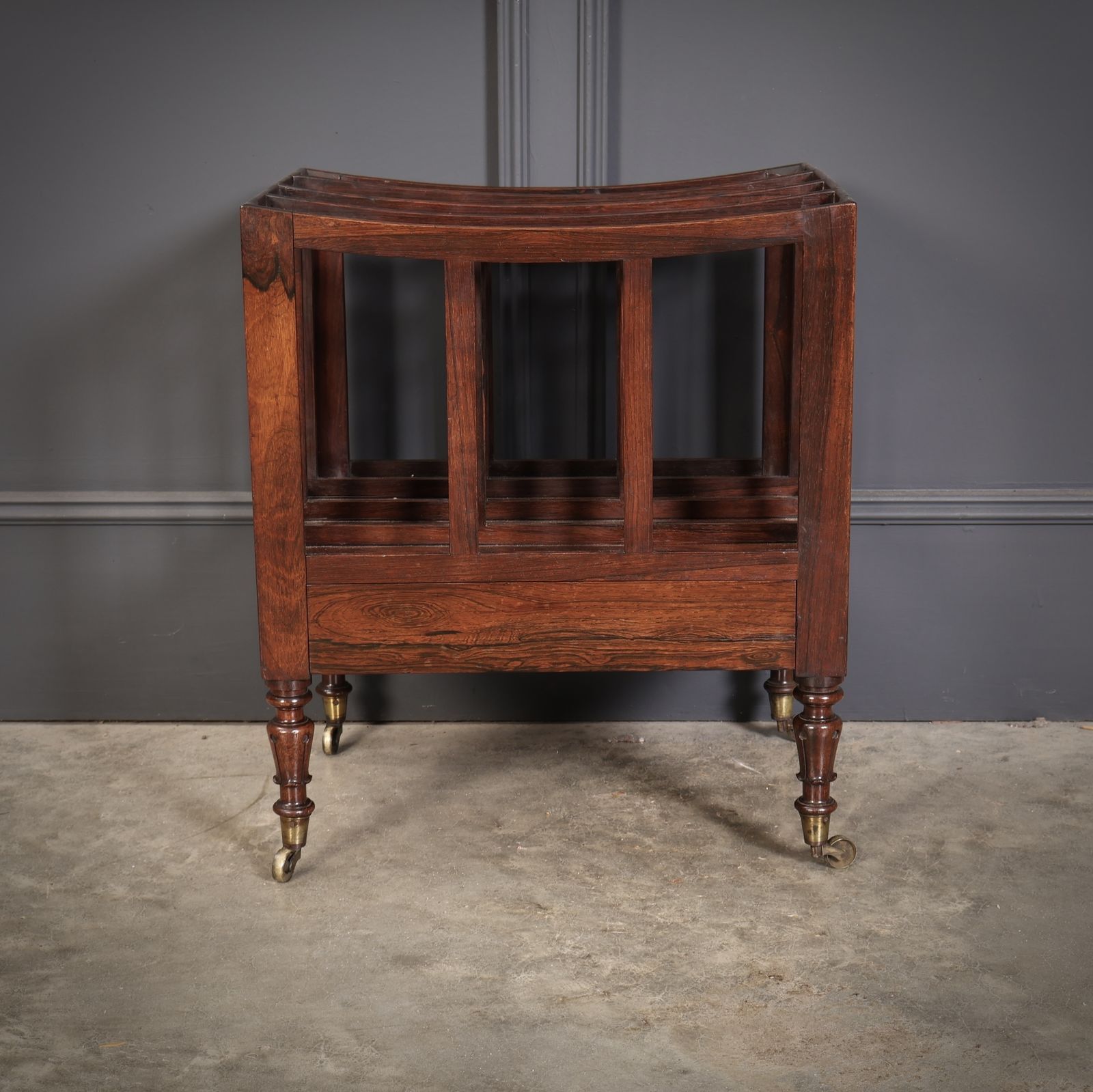William IV Rosewood Canterbury Magazine Rack photo for sale
