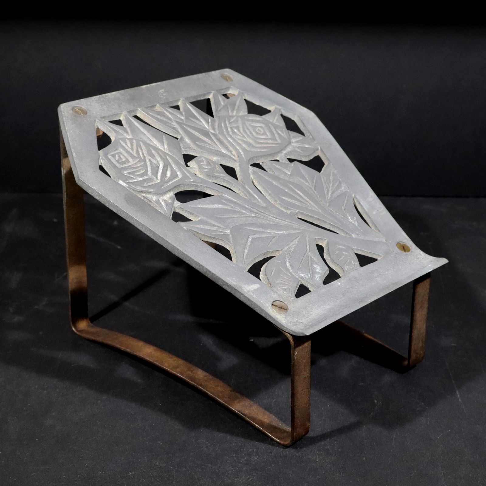 Art Nouveau Hairdresser's Footrest   Antique French Under Desk Footstool