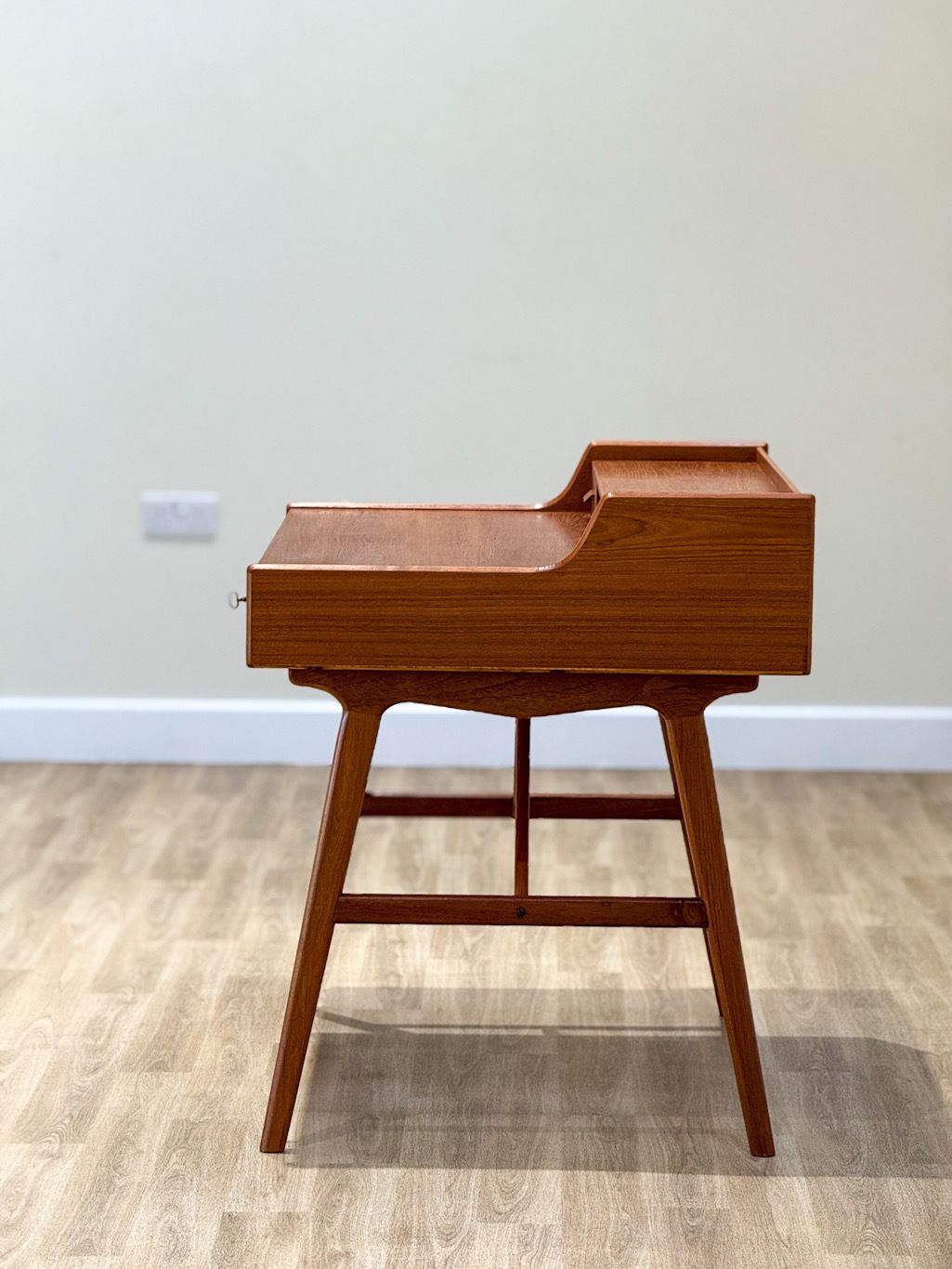 Teak Model 56 Desk By Arne Wahl Iversen, 1960s photo Furniture