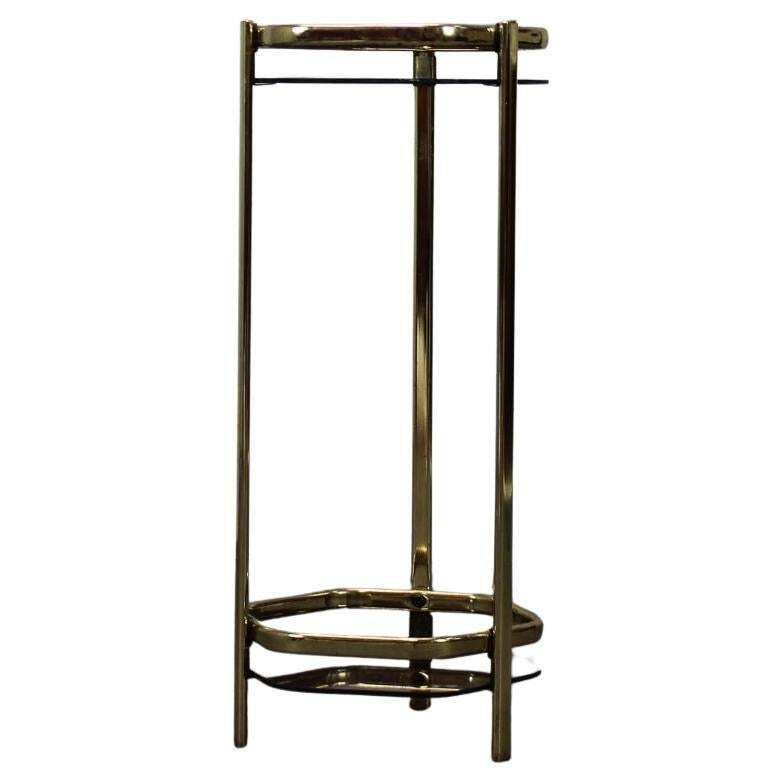 Mid Century Brass And Smoked Glass Tea Table, 1970s, Germany