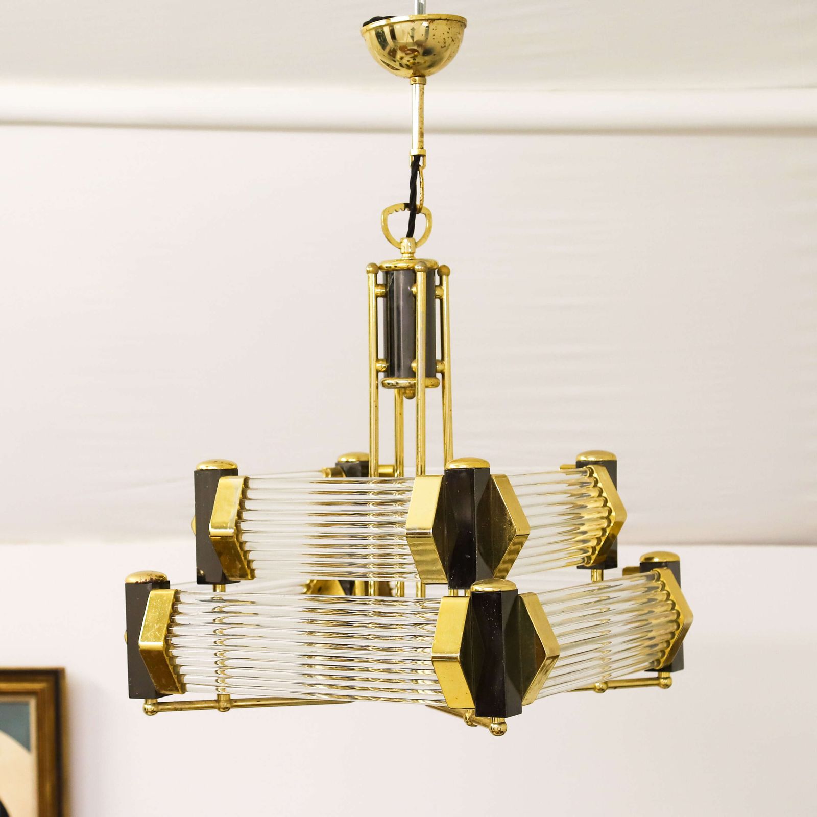 Crystal Glass Rods Chandelier   Attributed To Bakalowits & Söhne, C.1970s 1980s photo furniture