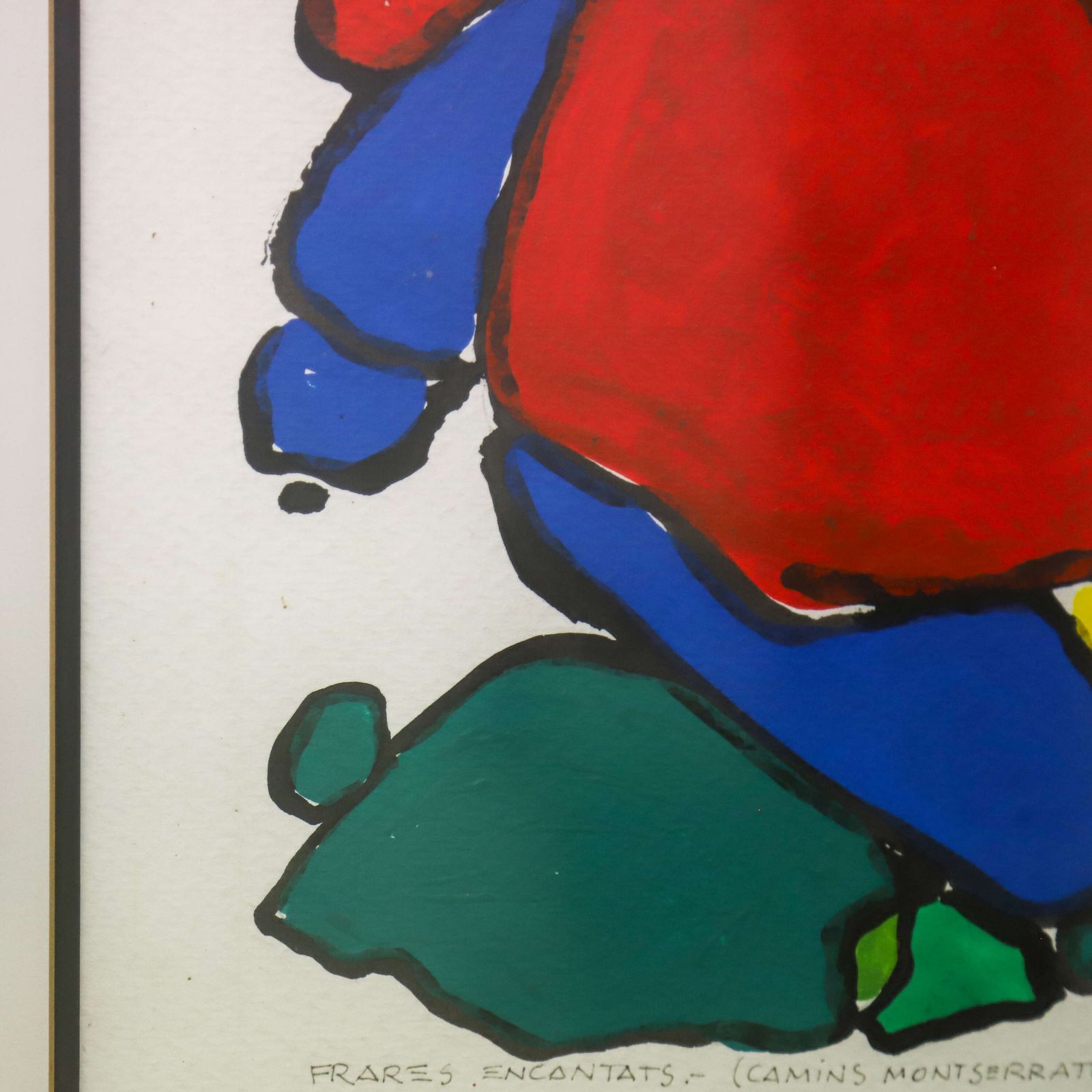1595.0 Pair Of Contemporary Spanish Paintings In The Style Of Joan Miro photo