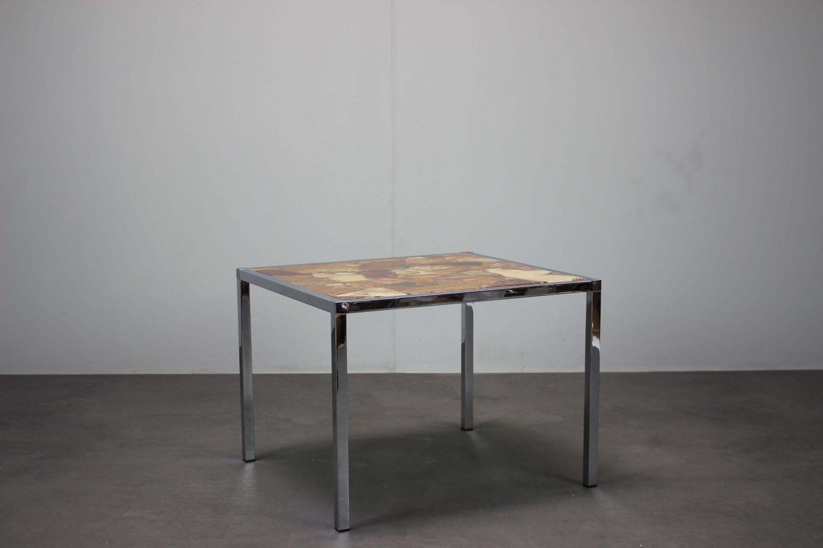 Resin And Stone Chrome Plated Coffee Table, 1970s, Germany photo furniture
