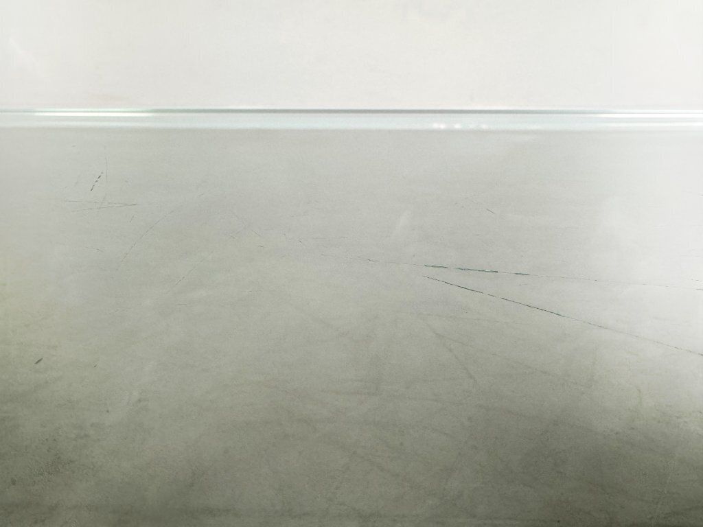 photo for sale Original Midcentury Travertine Coffee Table Italy Glass Design
