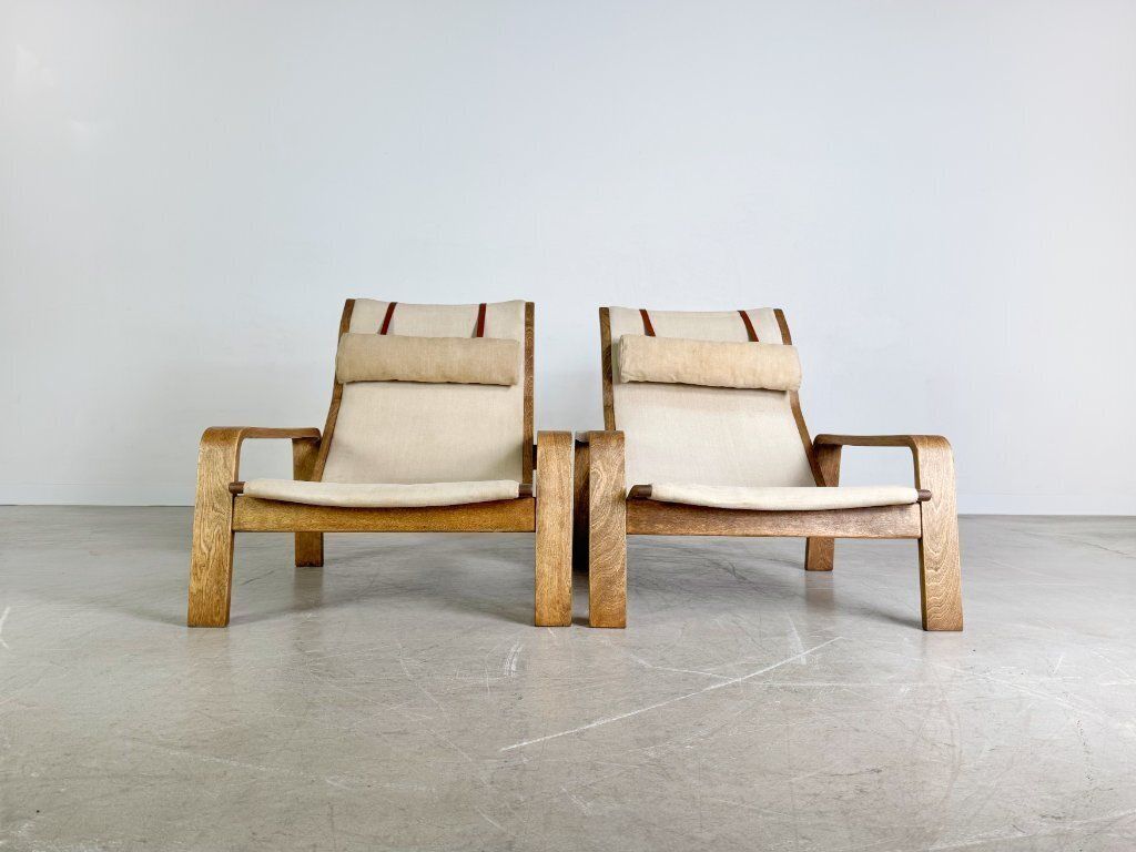 Set Of 2 Pulkka Armchairs Asko Midcentury Ilmari Laippainen Canvas photo for sale