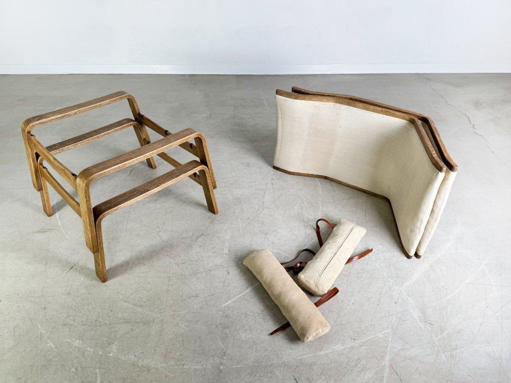 Set Of 2 Pulkka Armchairs Asko Midcentury Ilmari Laippainen Canvas photo vintage