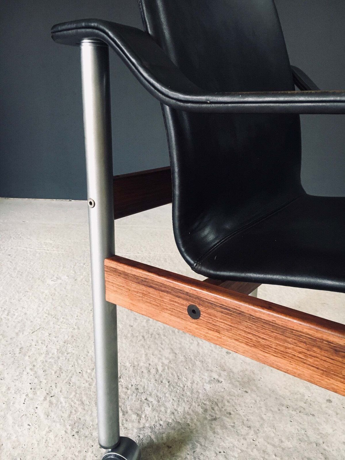 photo vinterior Mid Century Modern Scandinavische Design Bureaustoel Van Dyrlund, Denemarken, Ca. Jaren 1960