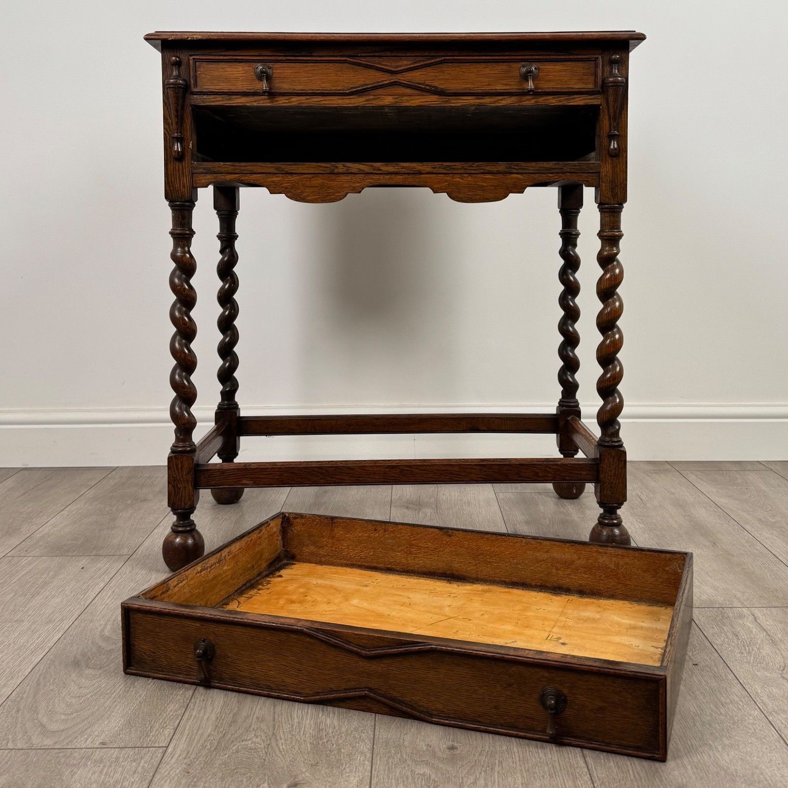 photo for sale Antique 20th Century Fine Quality Jacobean Side Table In Oak