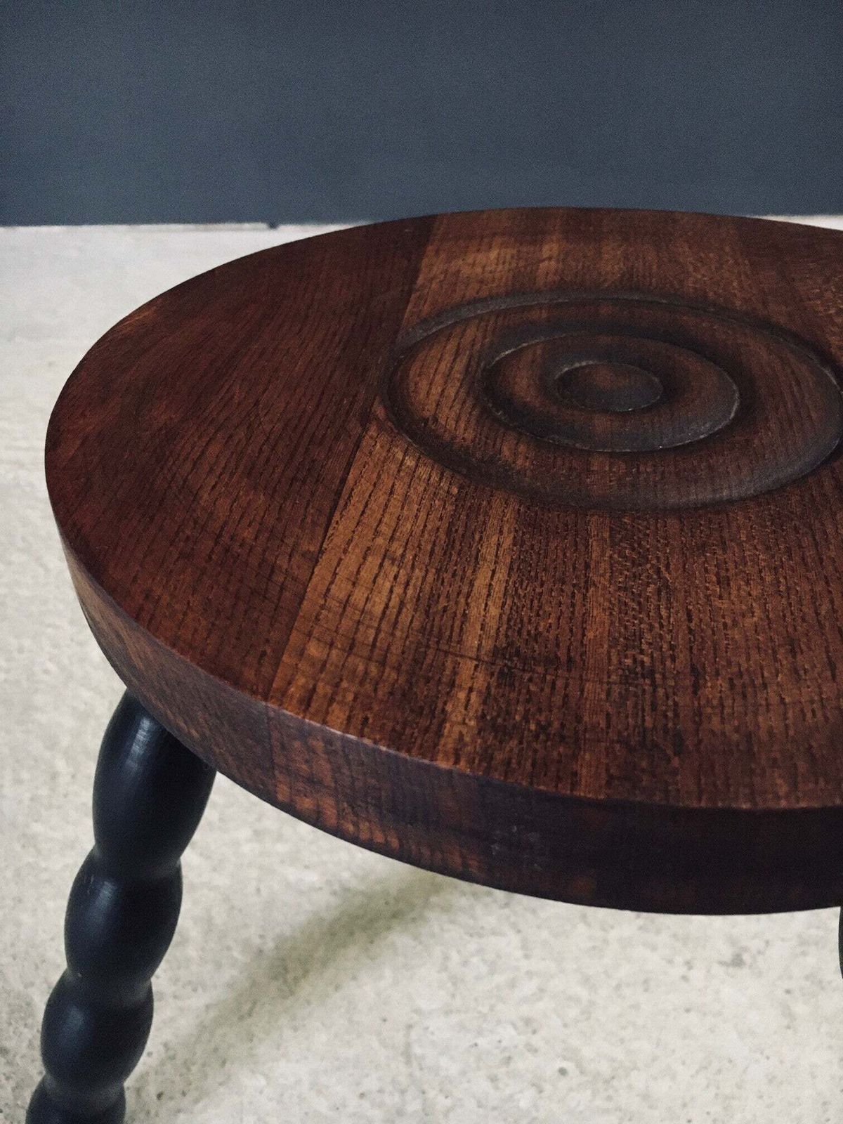photo vinterior 1940's French Design Bobbin Tripod Stool