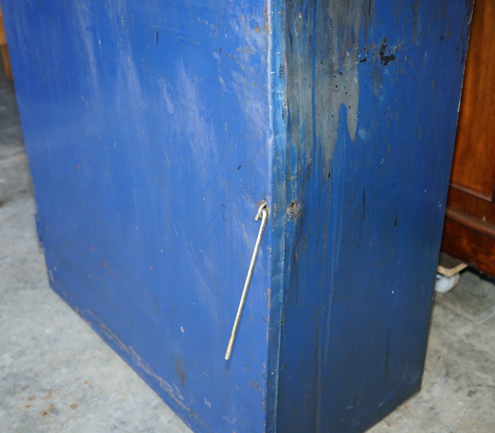 Industrial Steel Large Circa 1950's Metal Workers Paint Cupboard Very Rare Find photo 550.0