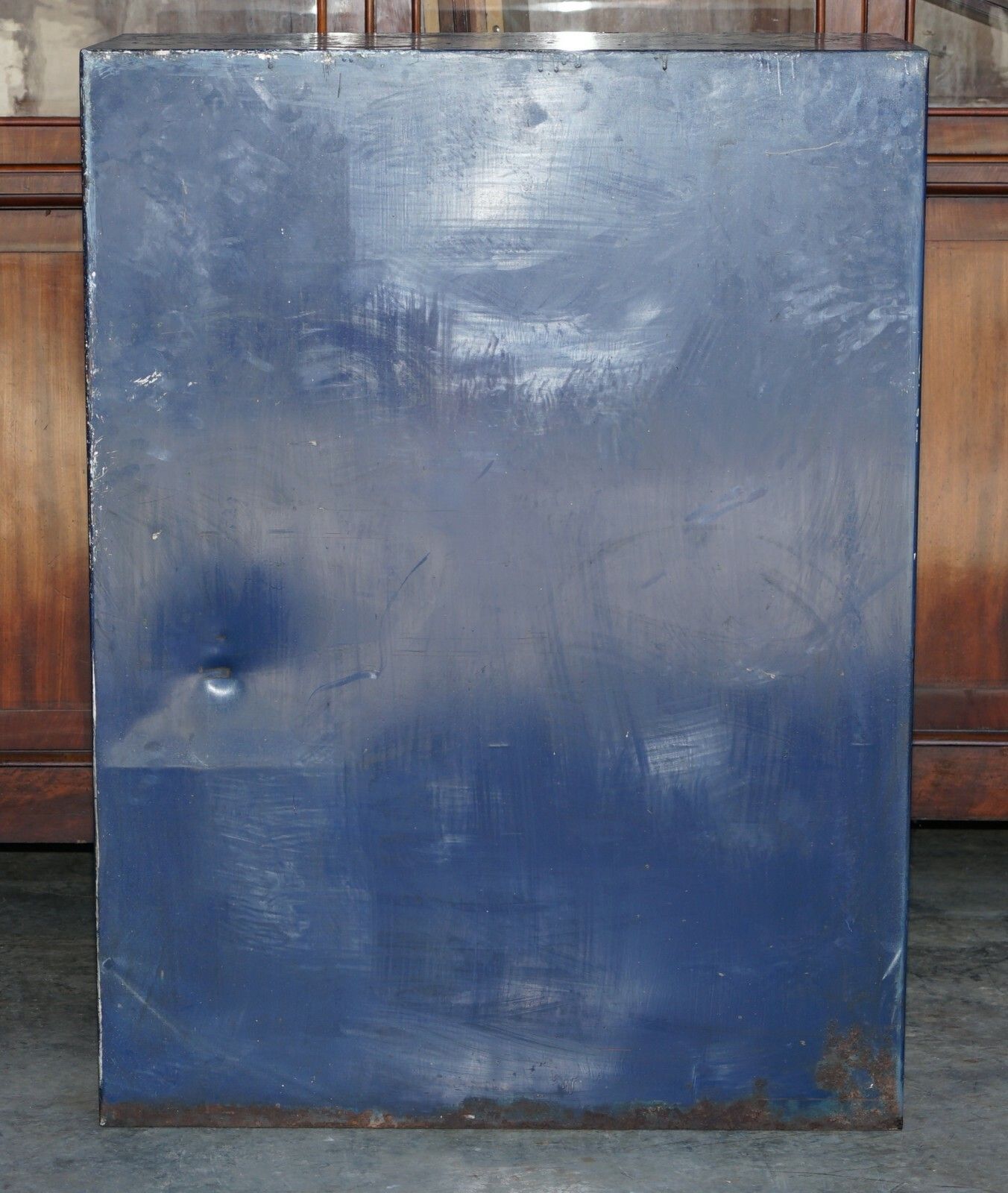 550.0 Industrial Steel Large Circa 1950's Metal Workers Paint Cupboard Very Rare Find photo
