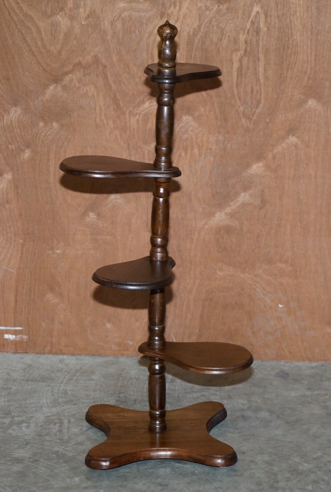 Pair Of Hardwood Whatnot Adjustable Side End Tables Cake Stands Display Stands photo for sale