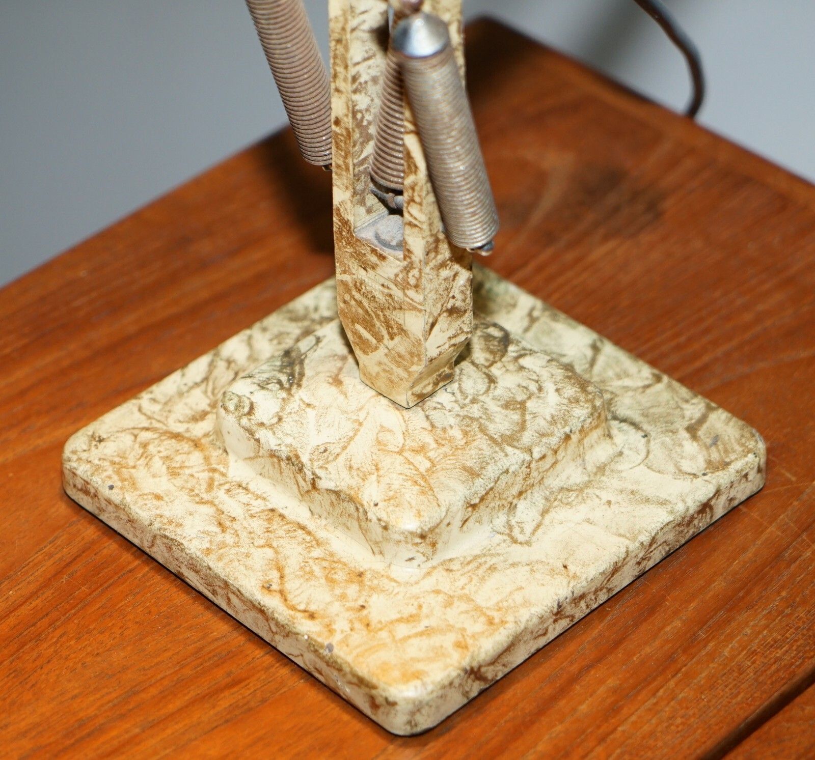 1938 Herbert Terry Model 1227 Anglepoise Articulated Table Lamp Marbled Paint photo Lighting