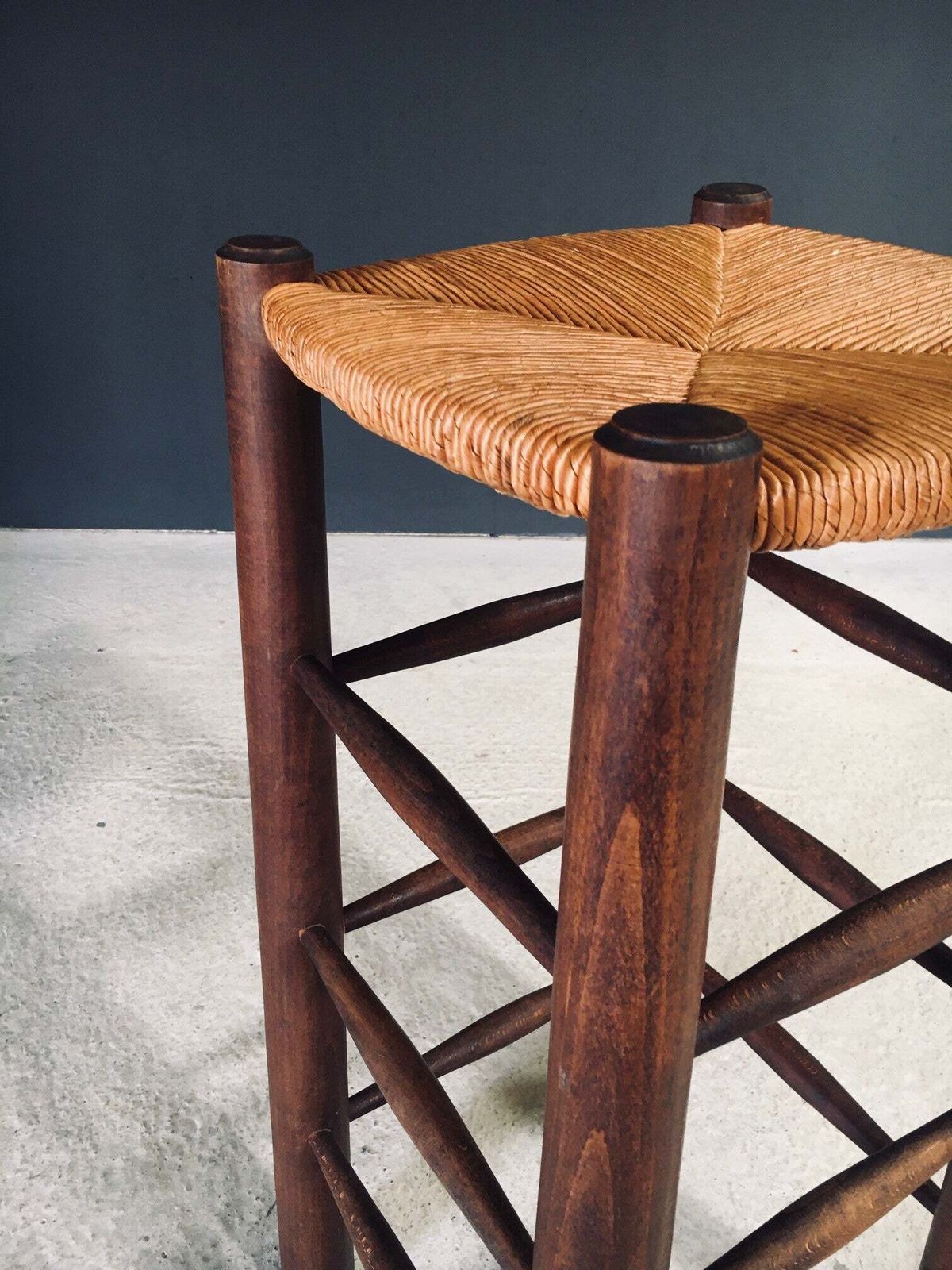 photo buy Brutalist Design Bar Stool By Charles Dudouyt, France 1940's