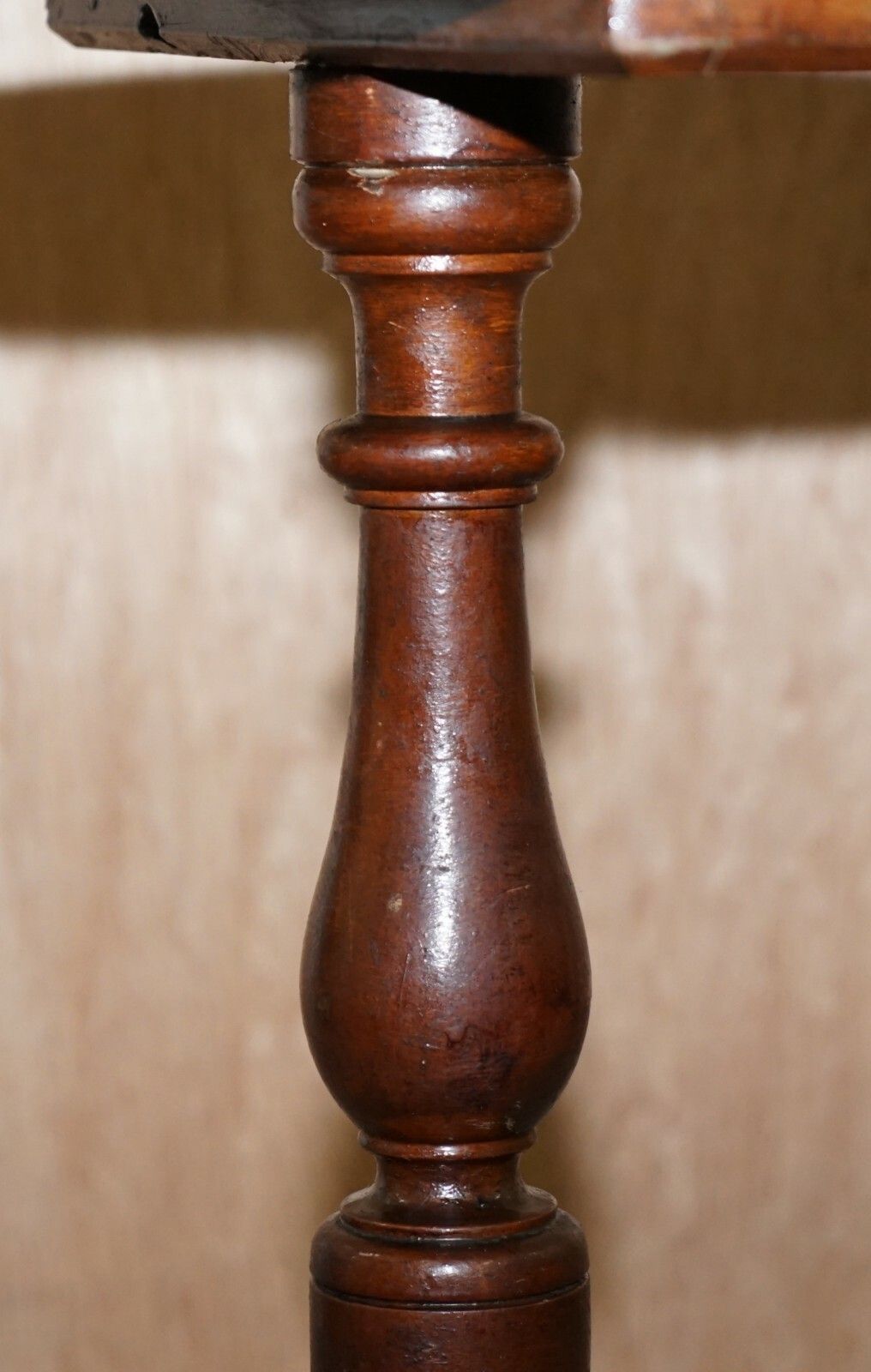 Large Edwardian Period English Solid Oak Side End Lamp Wine Occasional Table photo buy