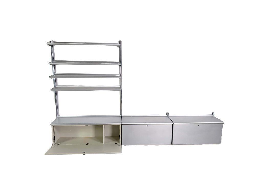 Otto Zapf Shelving System Vitra Vieler Wingset Wall Shelf Aluminum photo for sale