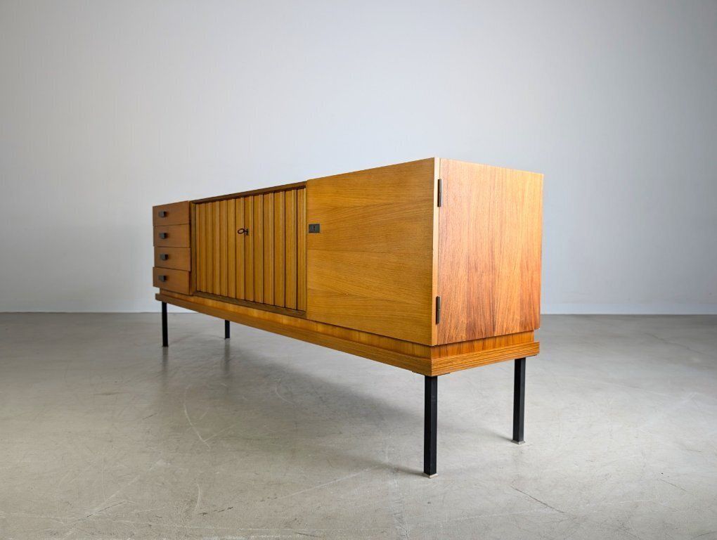 Original Midcentury Sideboard Famöla Furniture Fama Walnut photo vintage