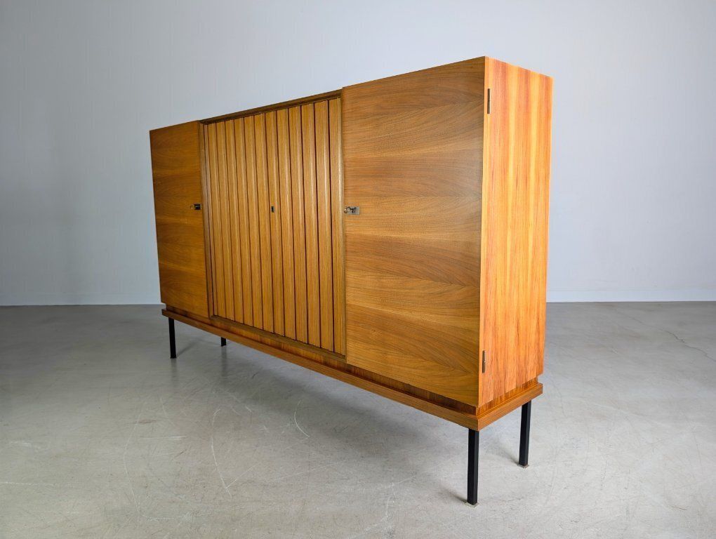 Original Midcentury Highboard Famöla Furniture Fama Walnut photo 3448.0