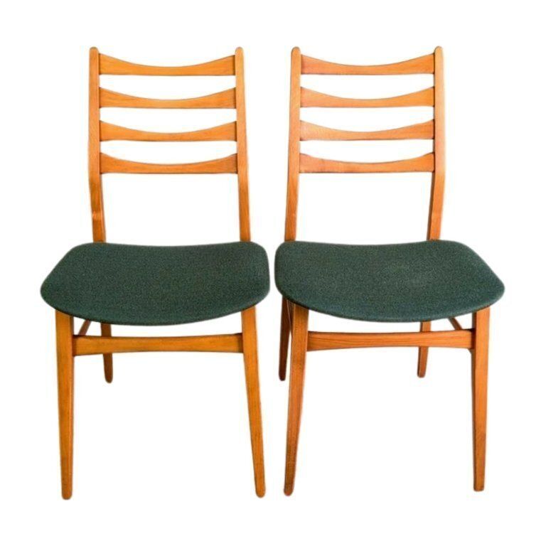Set Of 2 Midcentury Chairs Vintage Beech 1960 Design Dining Chair