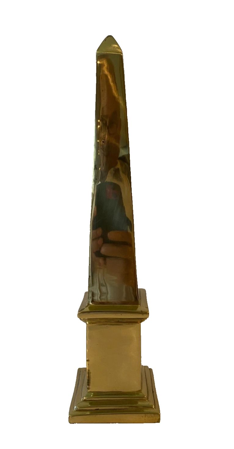 Polished And Polished Bronze Obelisk 20th Century photo Art