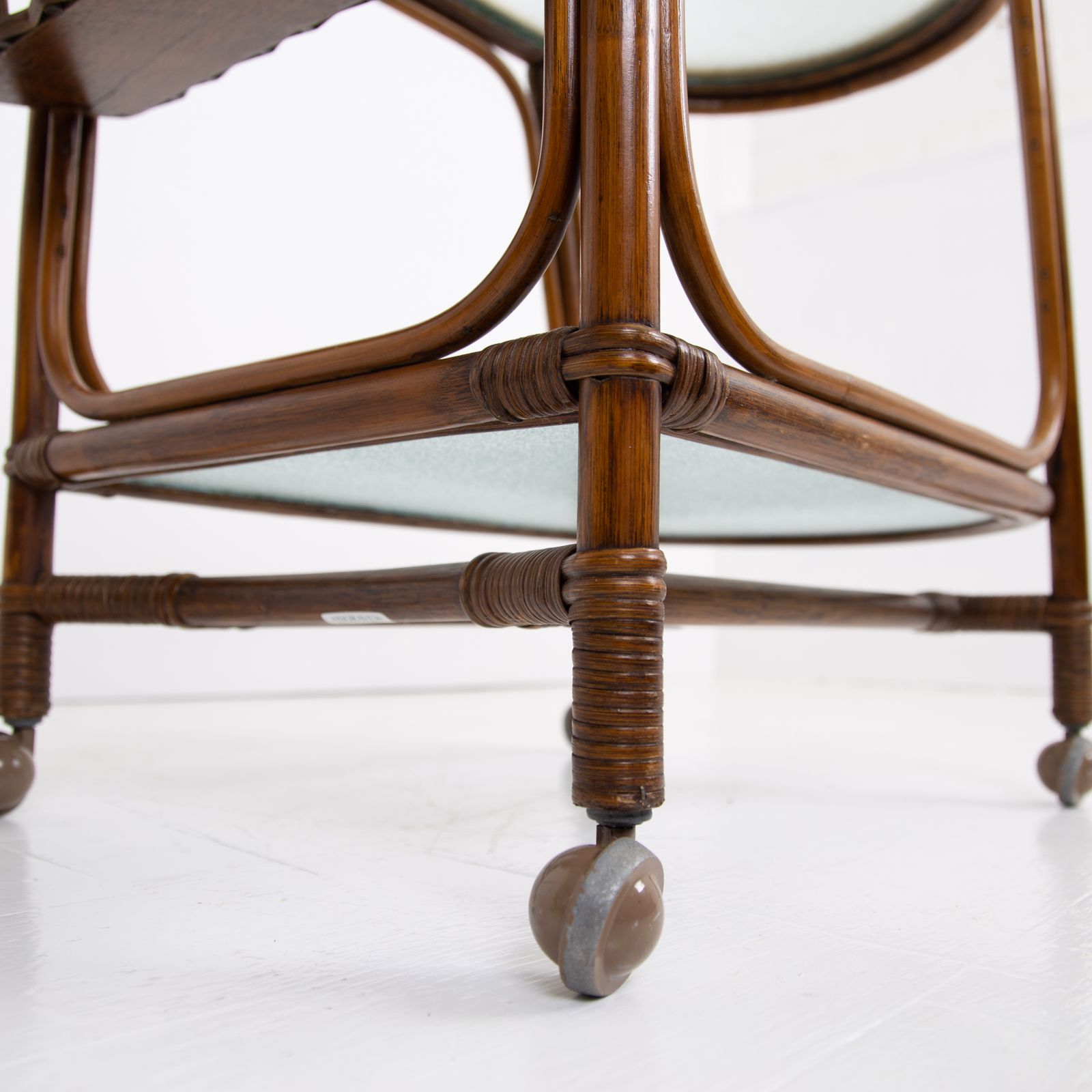 Mid Century Bamboo Drinks Trolley C1970 By Angrave's photo vintage