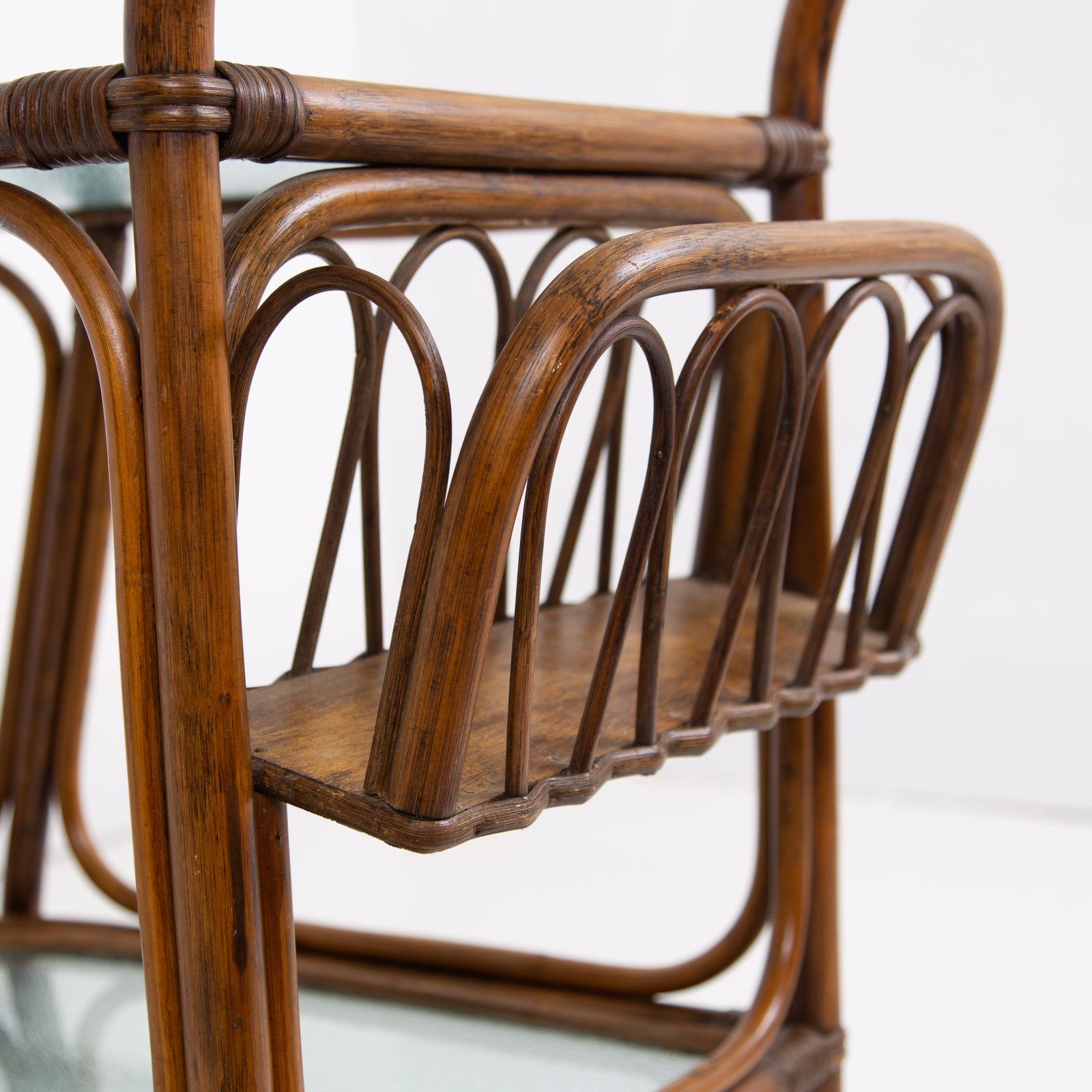 photo for sale Mid Century Bamboo Drinks Trolley C1970 By Angrave's