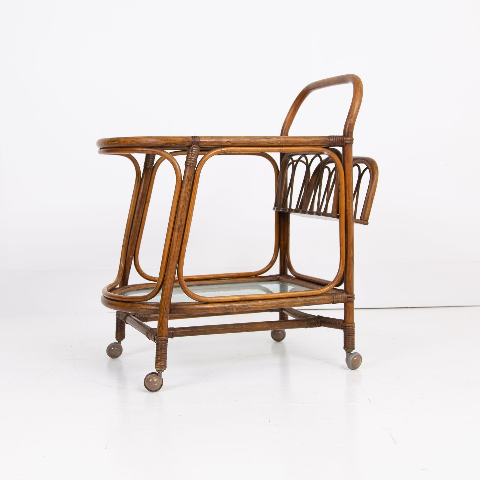 Furniture Mid Century Bamboo Drinks Trolley C1970 By Angrave's photo