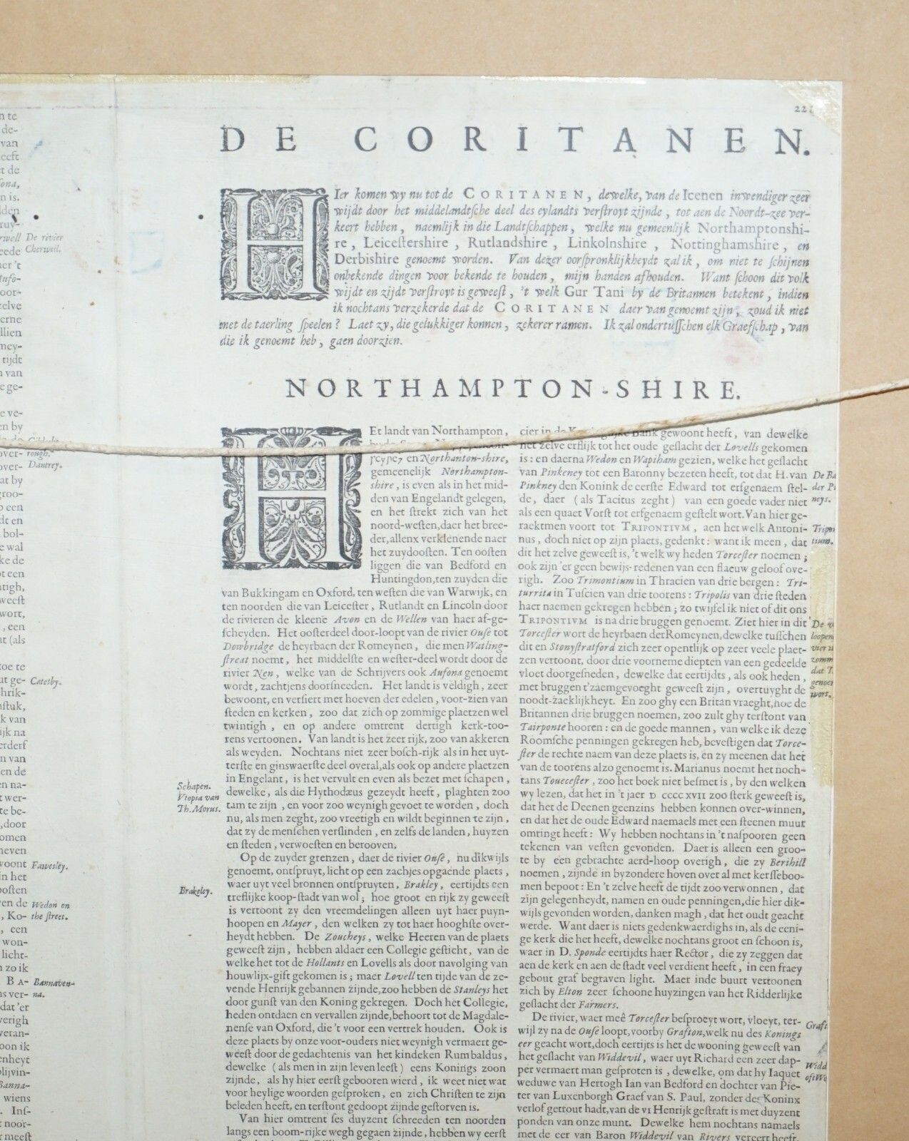 350.0 Double Sided Northamptonshire 1645 Hand Coloured Antique Print Map Rare Find photo