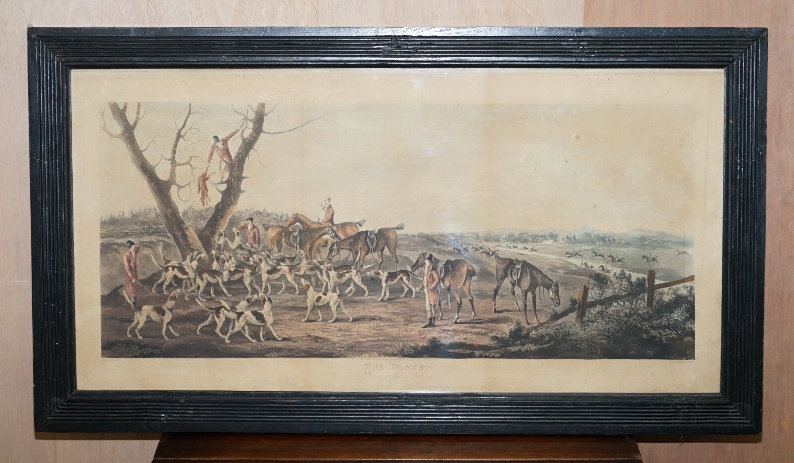 Rare Pair Of Hunting Prints The Death & The Chase 1819 T Sutherland Sculpt photo furniture