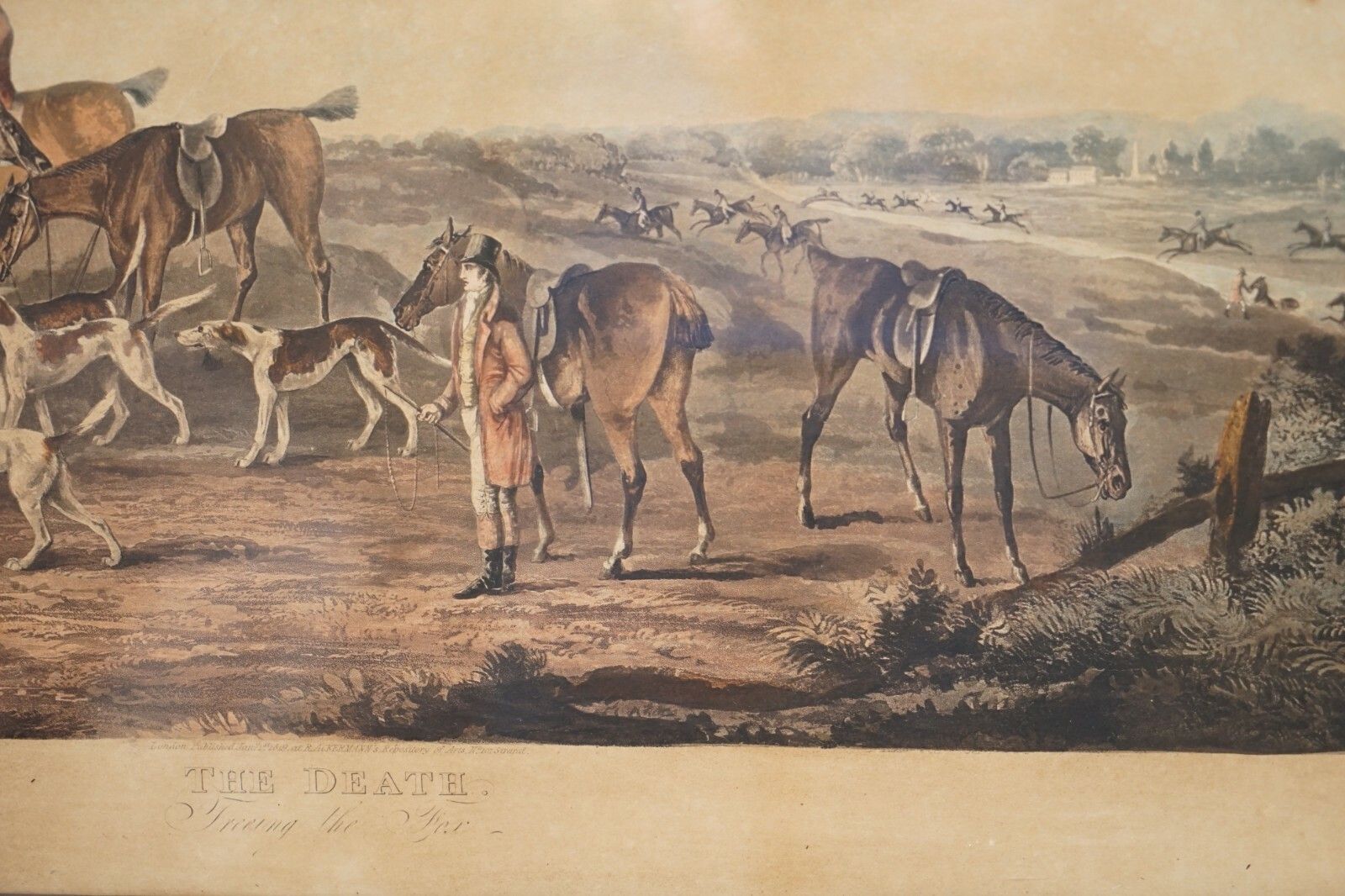 Rare Pair Of Hunting Prints The Death & The Chase 1819 T Sutherland Sculpt photo 420.0