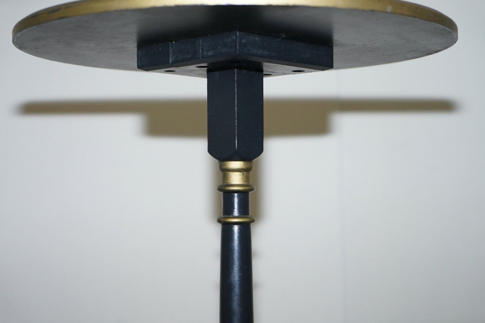 photo for sale Lamp Side End Table With Ebonised Black Frames And Gold Gilt Wood Detailing