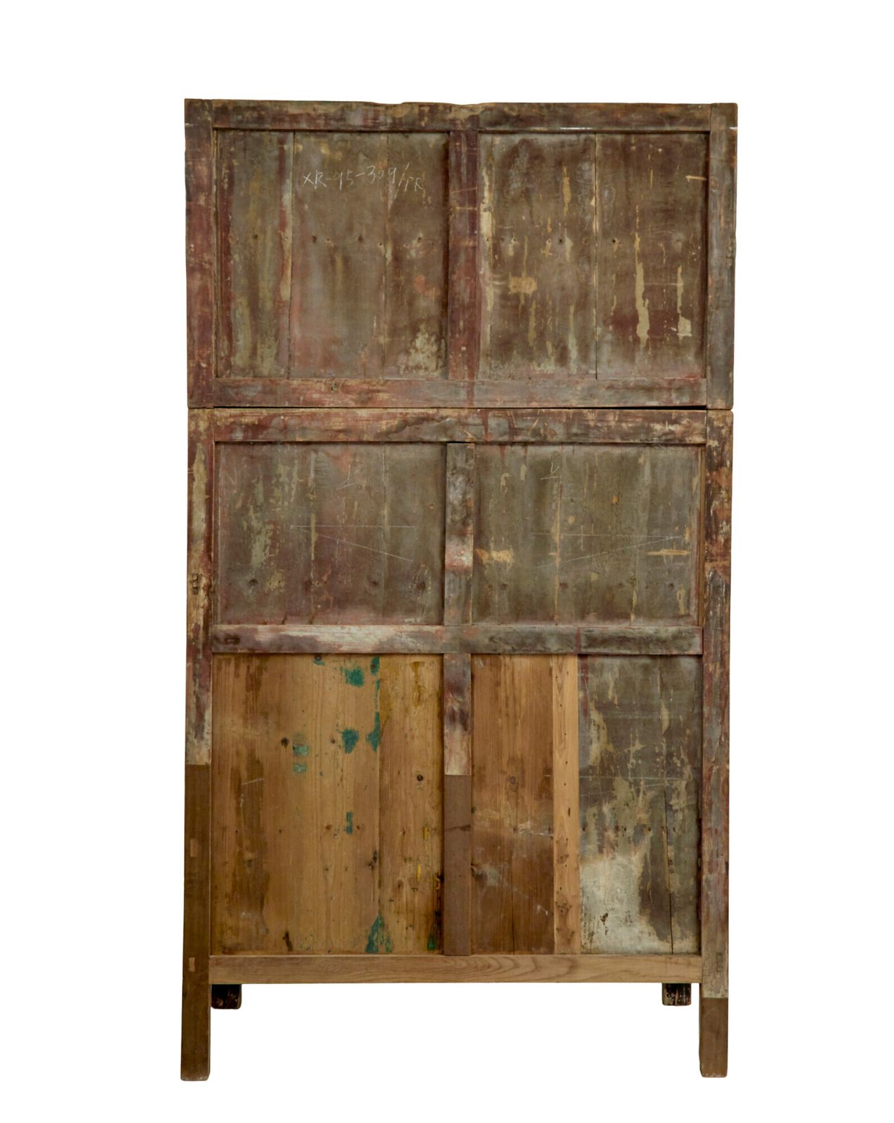 Pair Of 19th Century Black Lacquered Chinese Compound Cabinets photo vintage