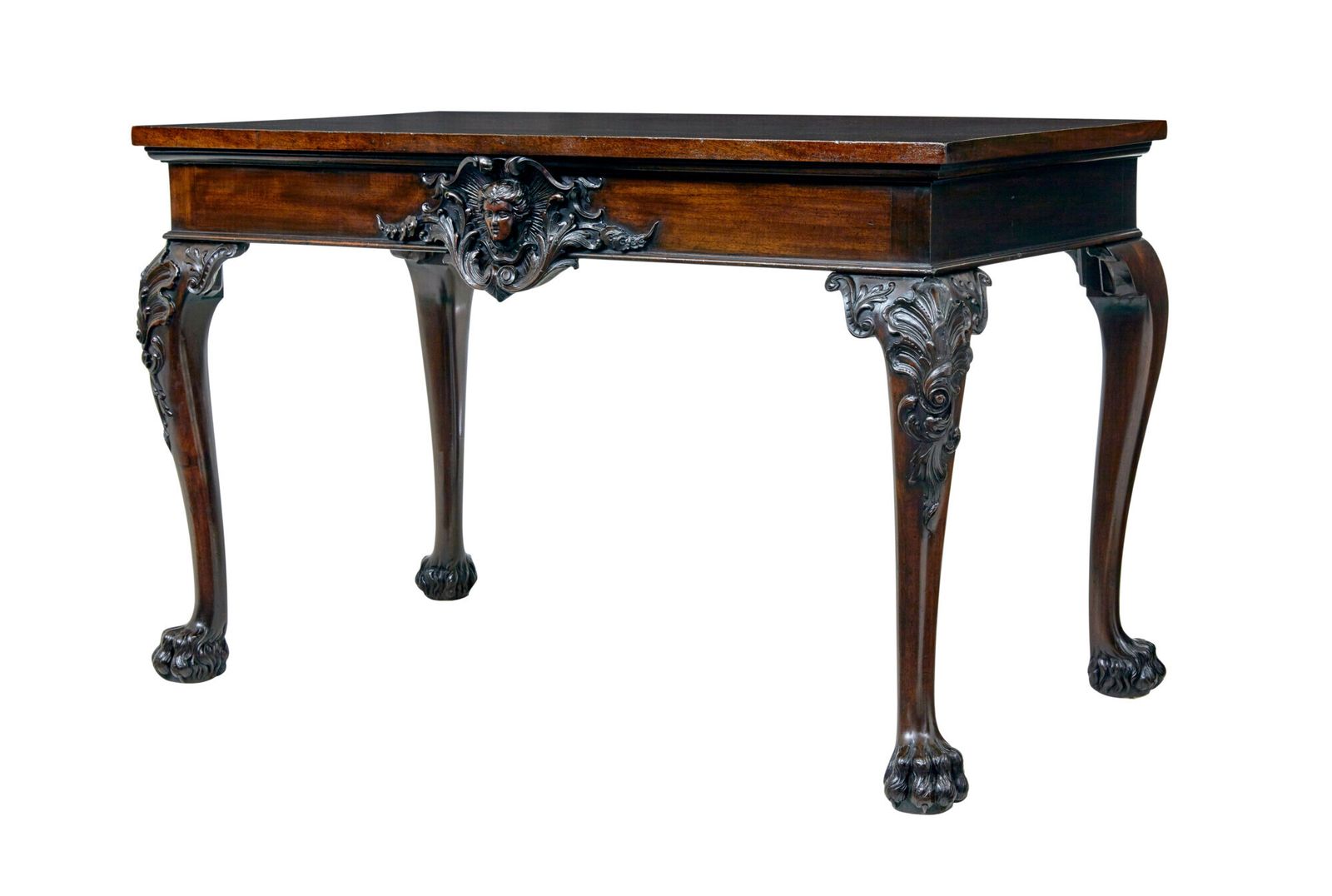 19th Century English Hand Carved Serving Table