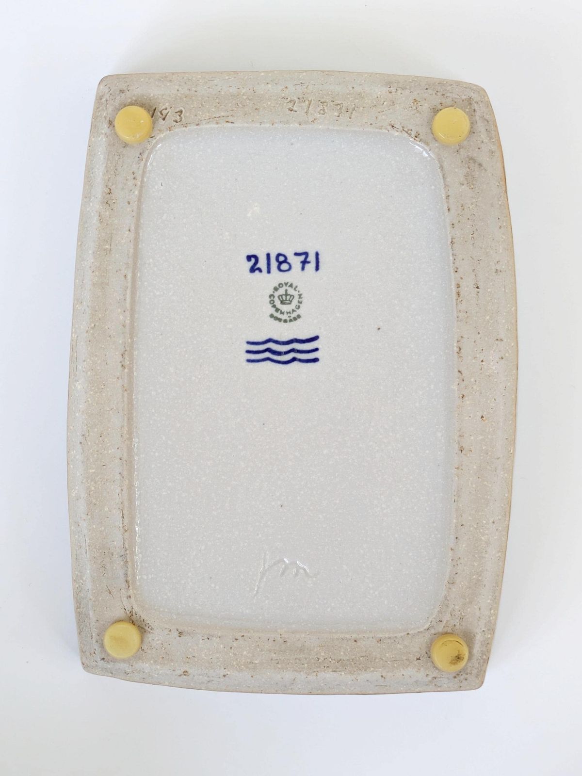 Midcentury Royal Copenhagen Scarab Vide Poche, Brutalist Stoneware Bowl By Jørgen Mogensen, Danish Pottery 1960s photo vintage