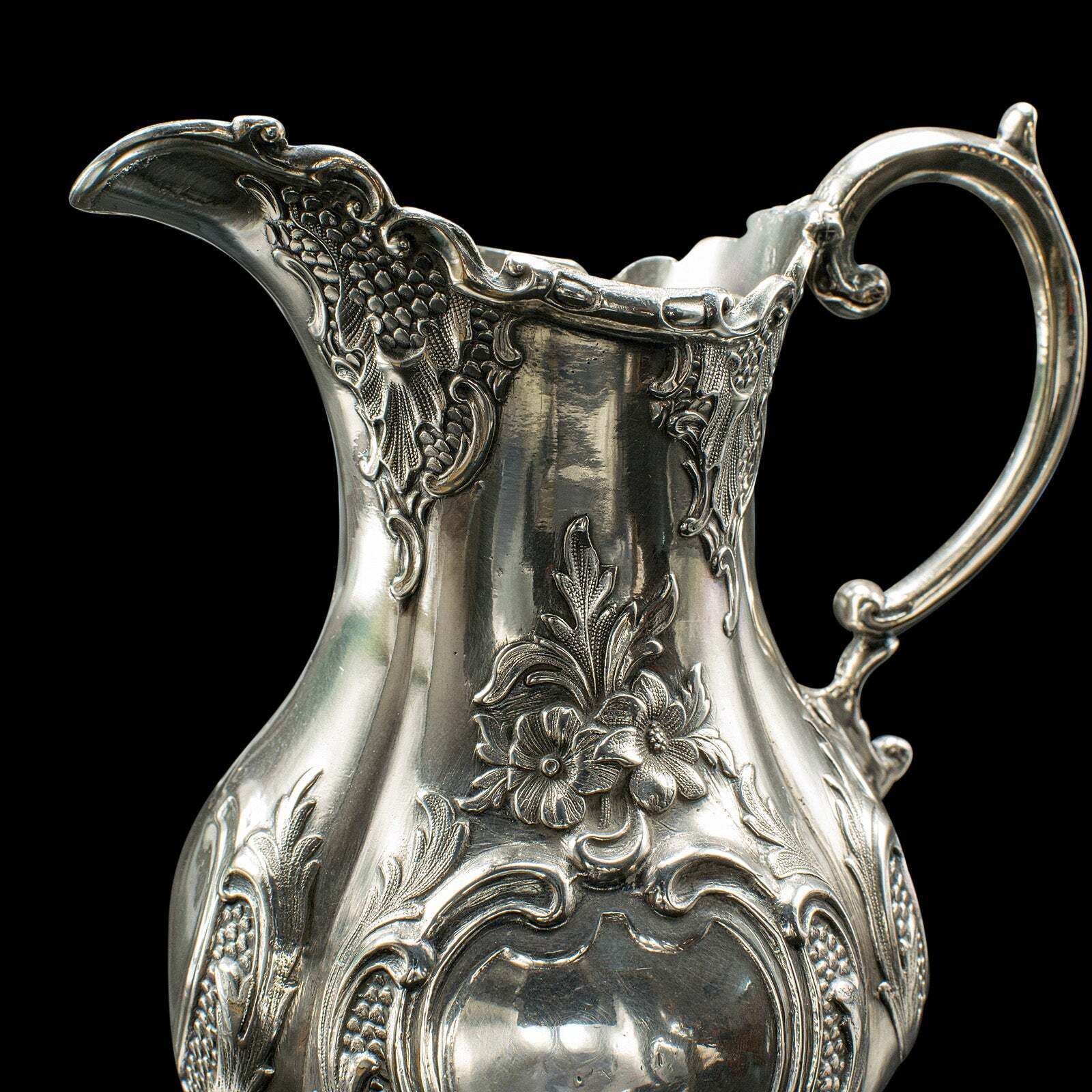 Home Decor Antique 4 Piece Tea Service, English, Silver Plate, Coffee Pot, Edwardian, 1910 photo