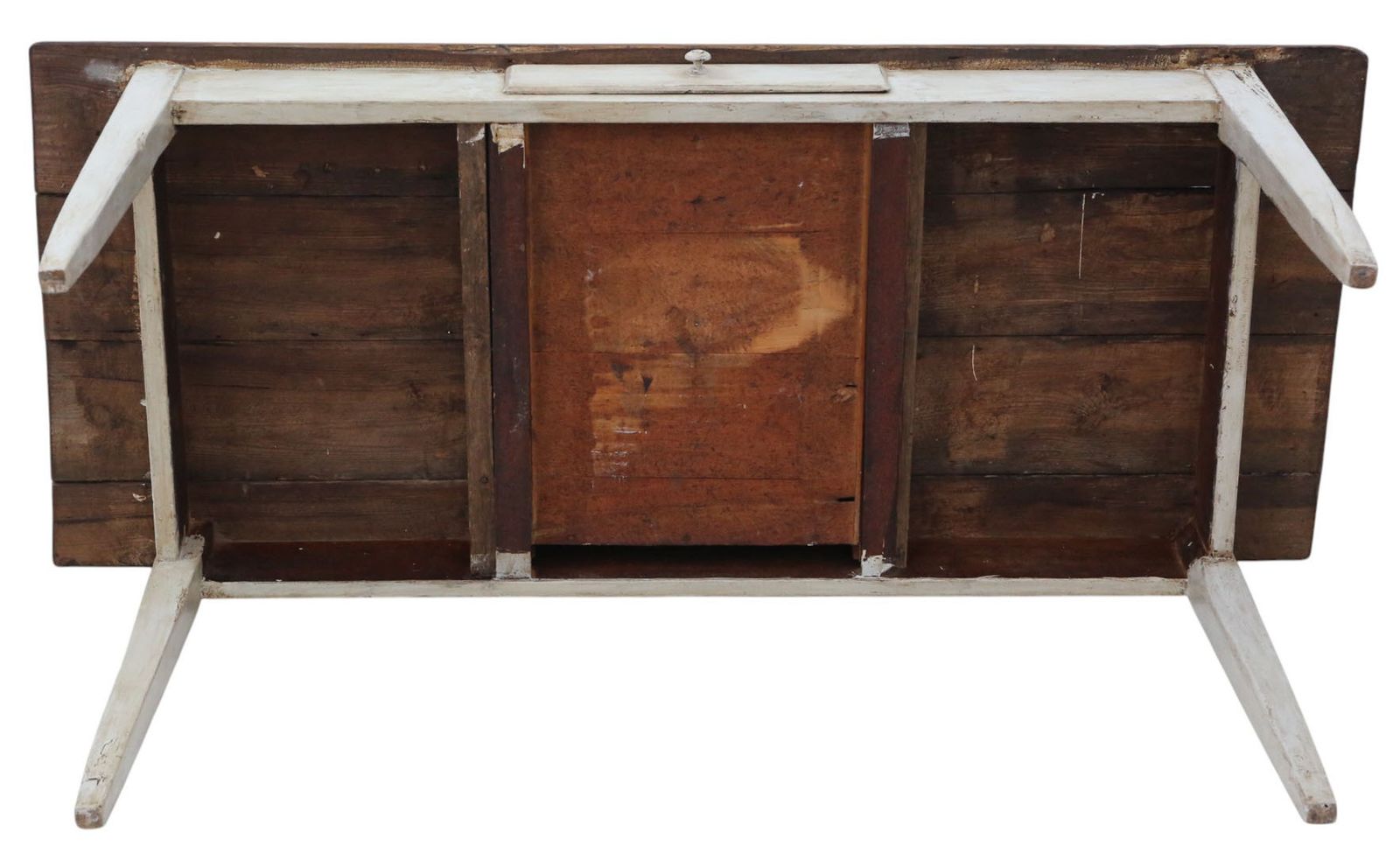 Antique 19th Century Pine Dining Kitchen Table With Drawer – Fine Quality photo vintage