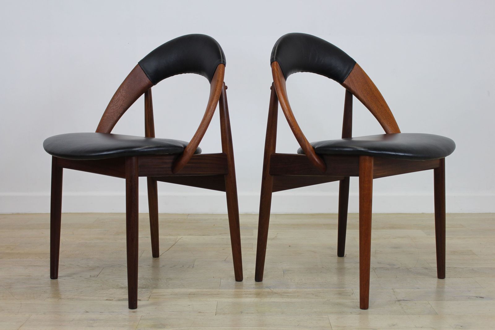 Rare Pair Of Danish Hoop Back Chairs By Arne Hovmand Olsen