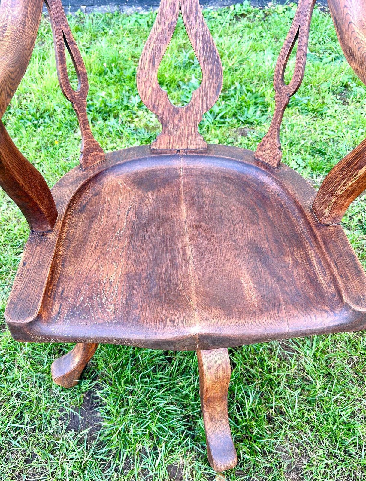 Victorian Oak Captains Swivel Chair Wooden Desk Office Antique Vintage Industrial Seating Kitchen Retro Armchair photo Furniture
