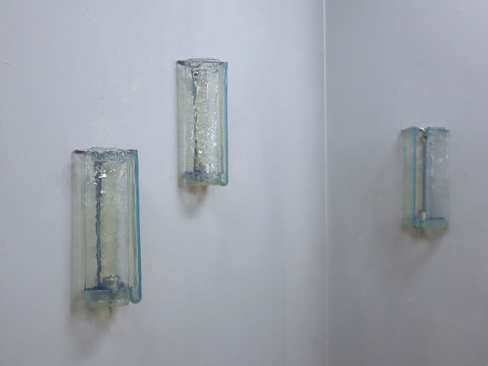 Set Of 3 Murano Wall Sconces By Carlo Nason For Mazzega, 1970s photo furniture