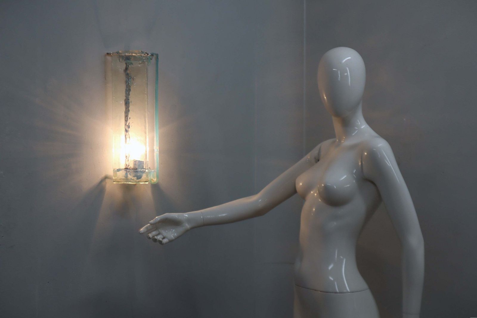 photo furniture Set Of 3 Murano Wall Sconces By Carlo Nason For Mazzega, 1970s