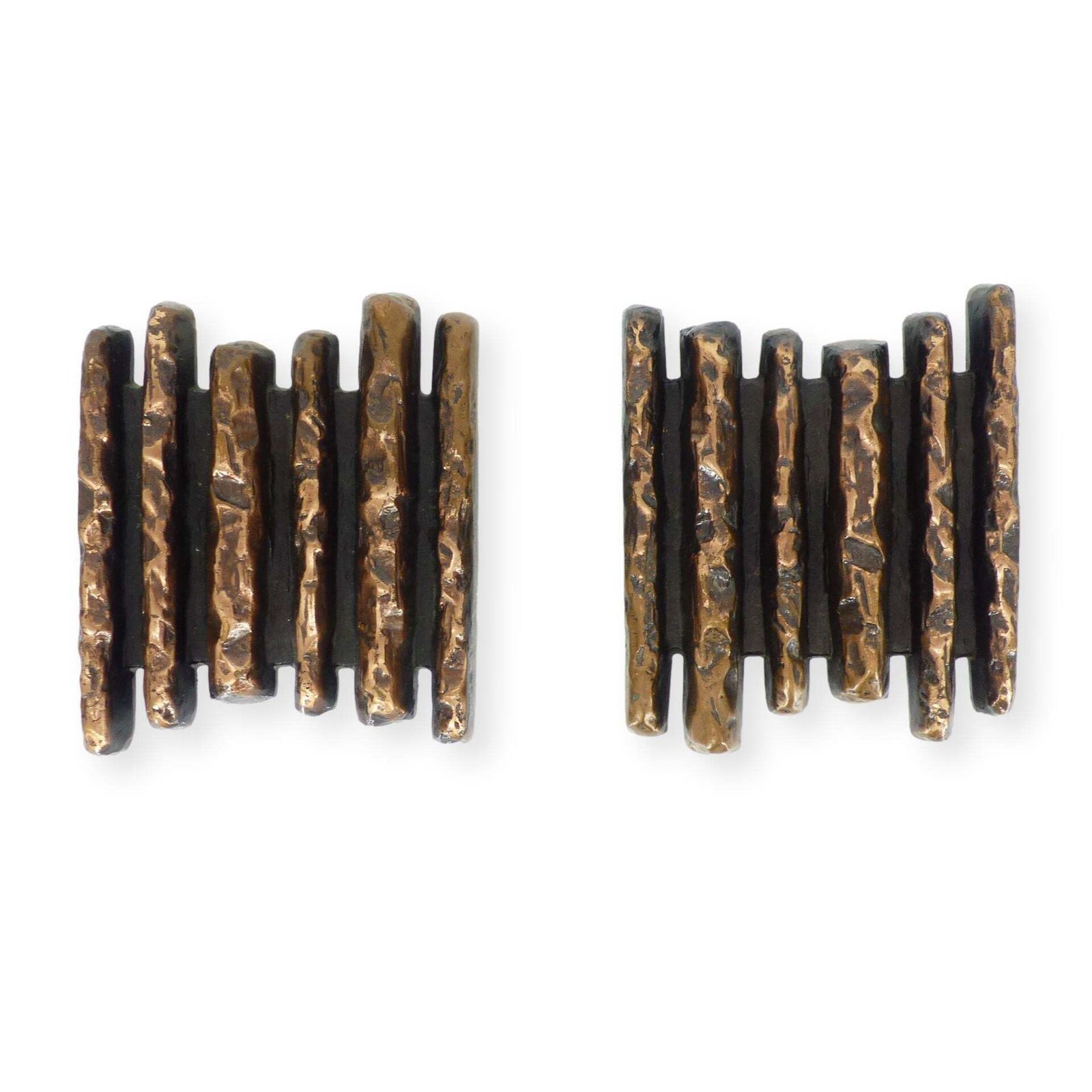 photo for sale Brutalist Bronze Door Handles, Alpan, Germany, Circa 1970