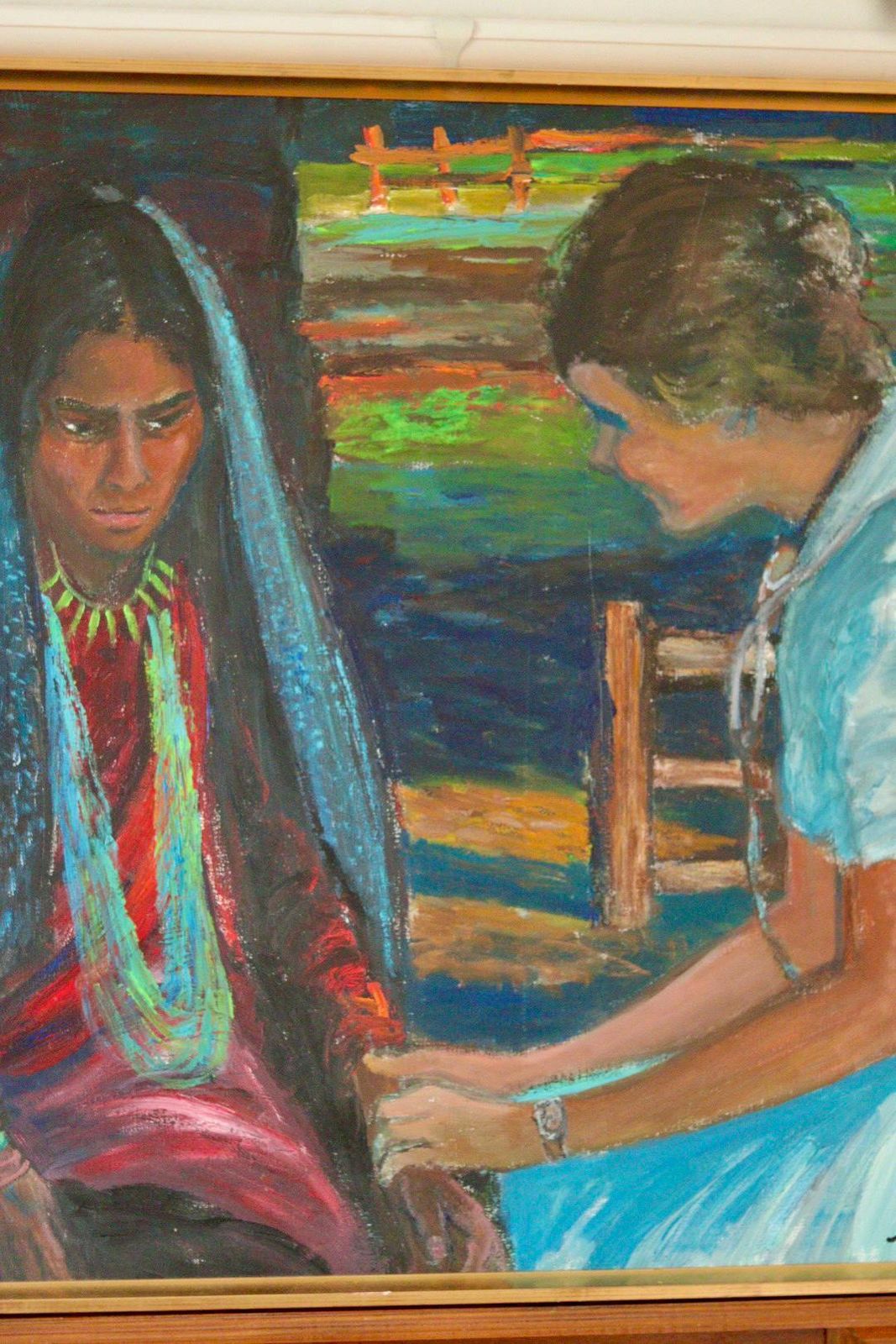 Mid Century Original Swedish Oil On Canvas "Two Women" By Nils Forsberg Vintage & Framed | 96 X 103 Cm (Approx. 37.8 X 40.6 Inches) photo buy