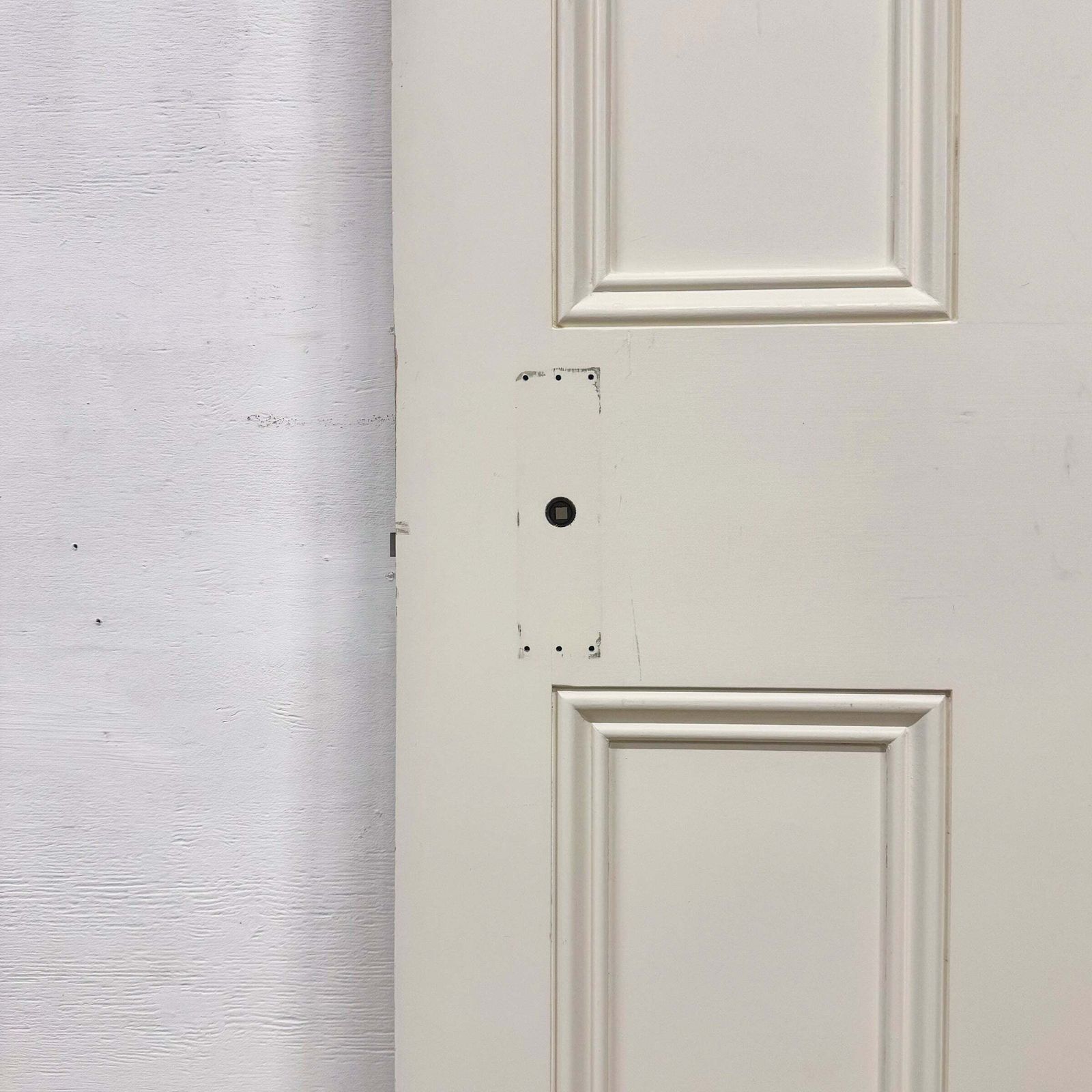 Reclaimed White Tulip Wood 4 Panel Door   219cm X 77.5cm photo furniture