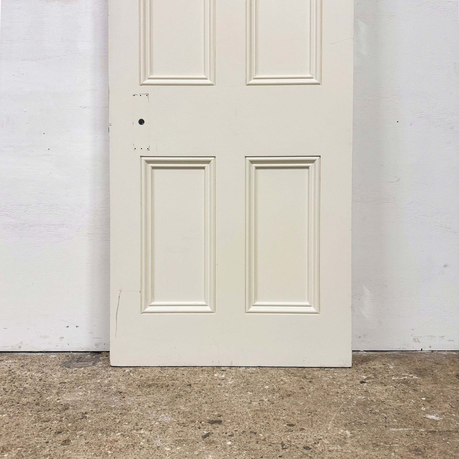 Reclaimed White Tulip Wood 4 Panel Door   219cm X 77.5cm photo for sale