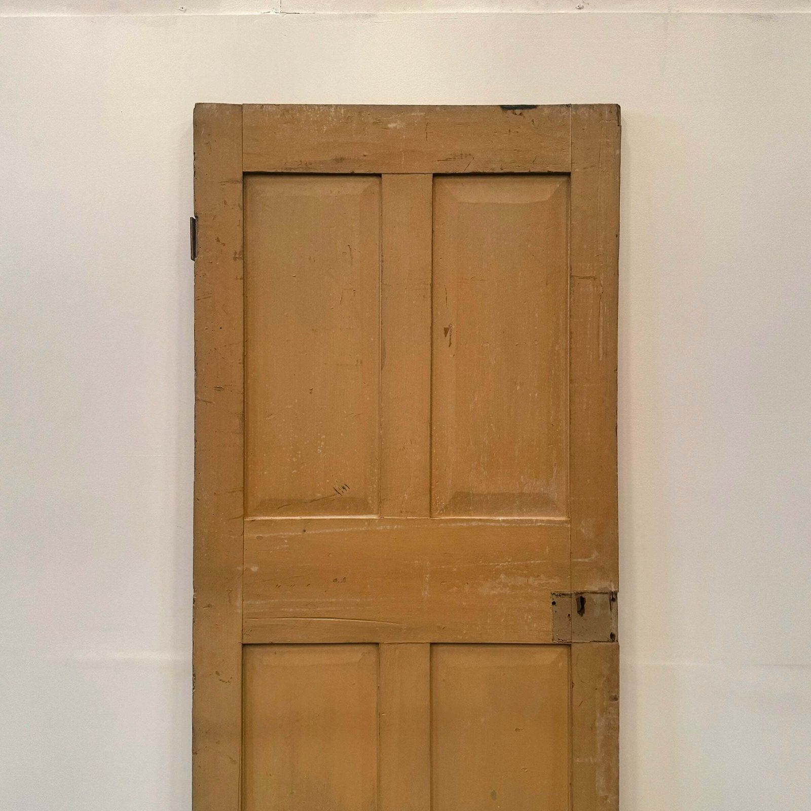 Georgian Solid Pine Panelled Door   226cm X 78cm photo vinterior