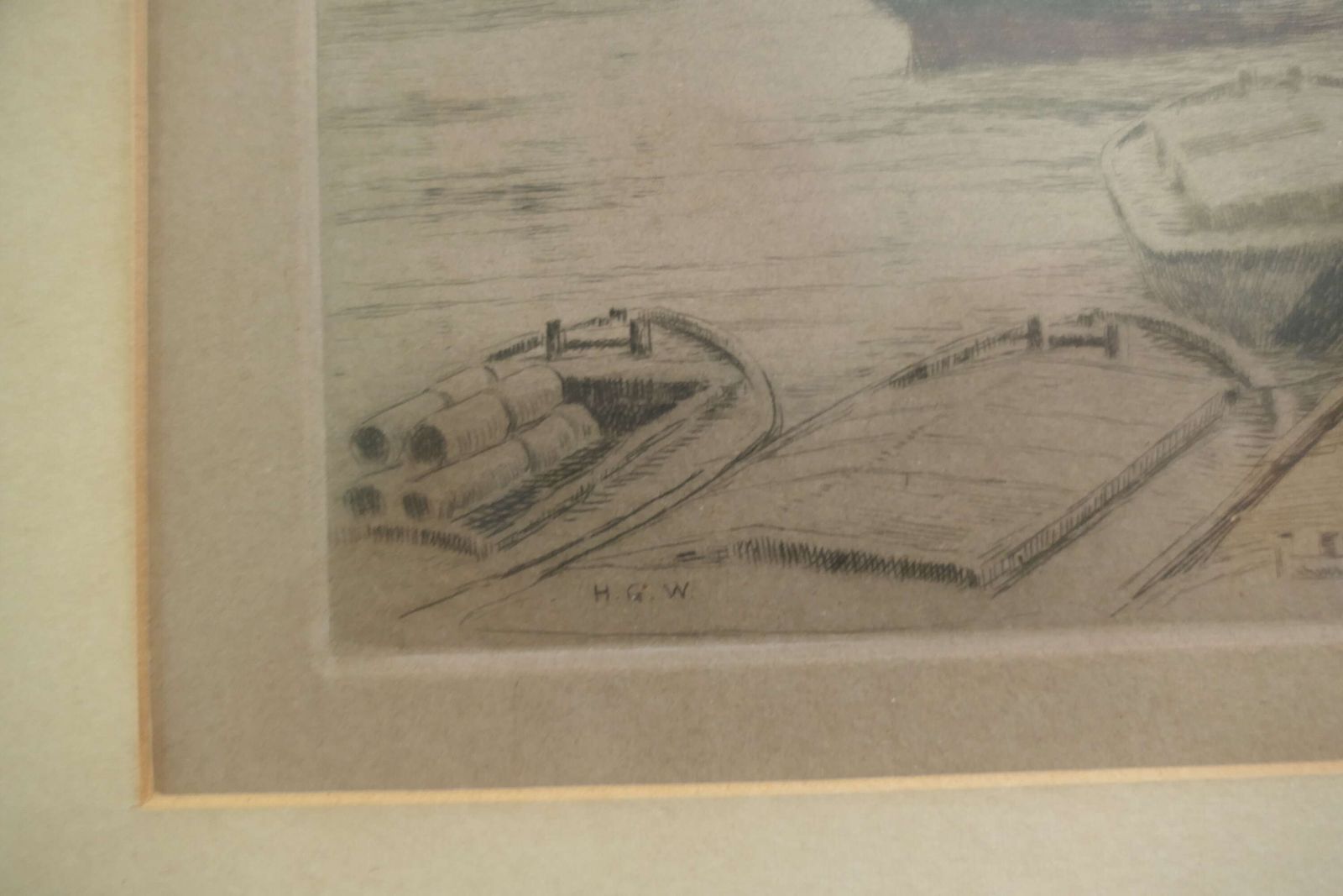 Original London Bridge Etching By Henry G. Walker photo Art